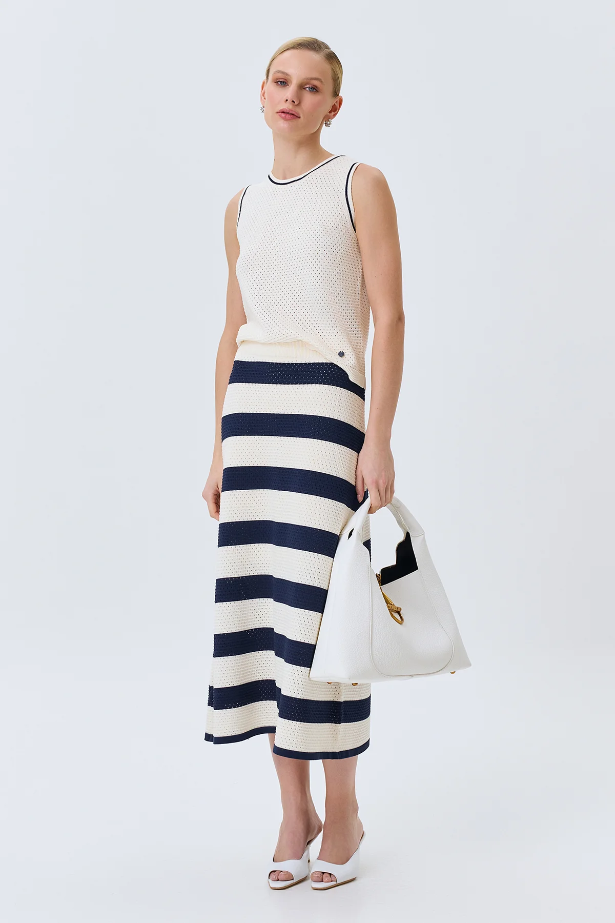 Юбка длинная миди вязаная летняя, 50