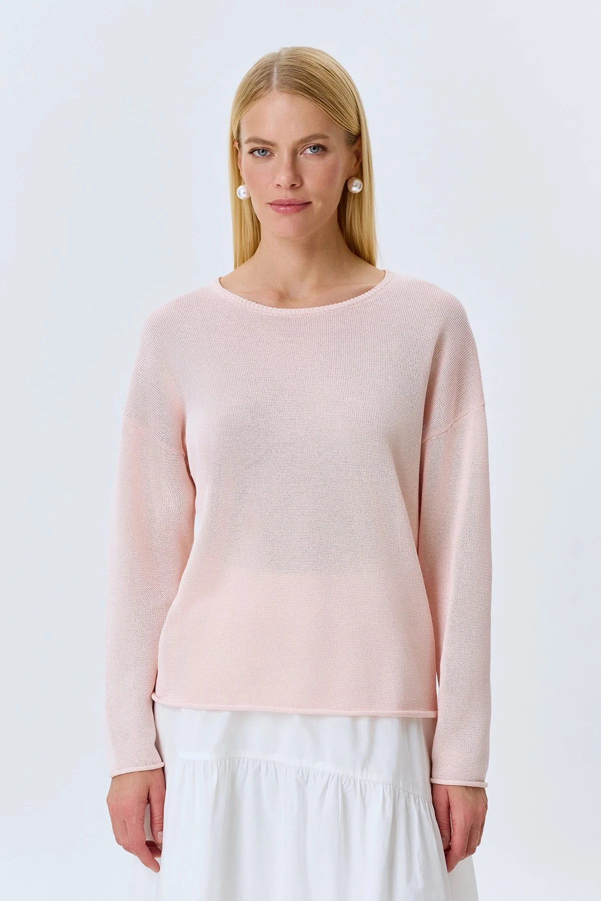 Яркий вязаный джемпер, 44