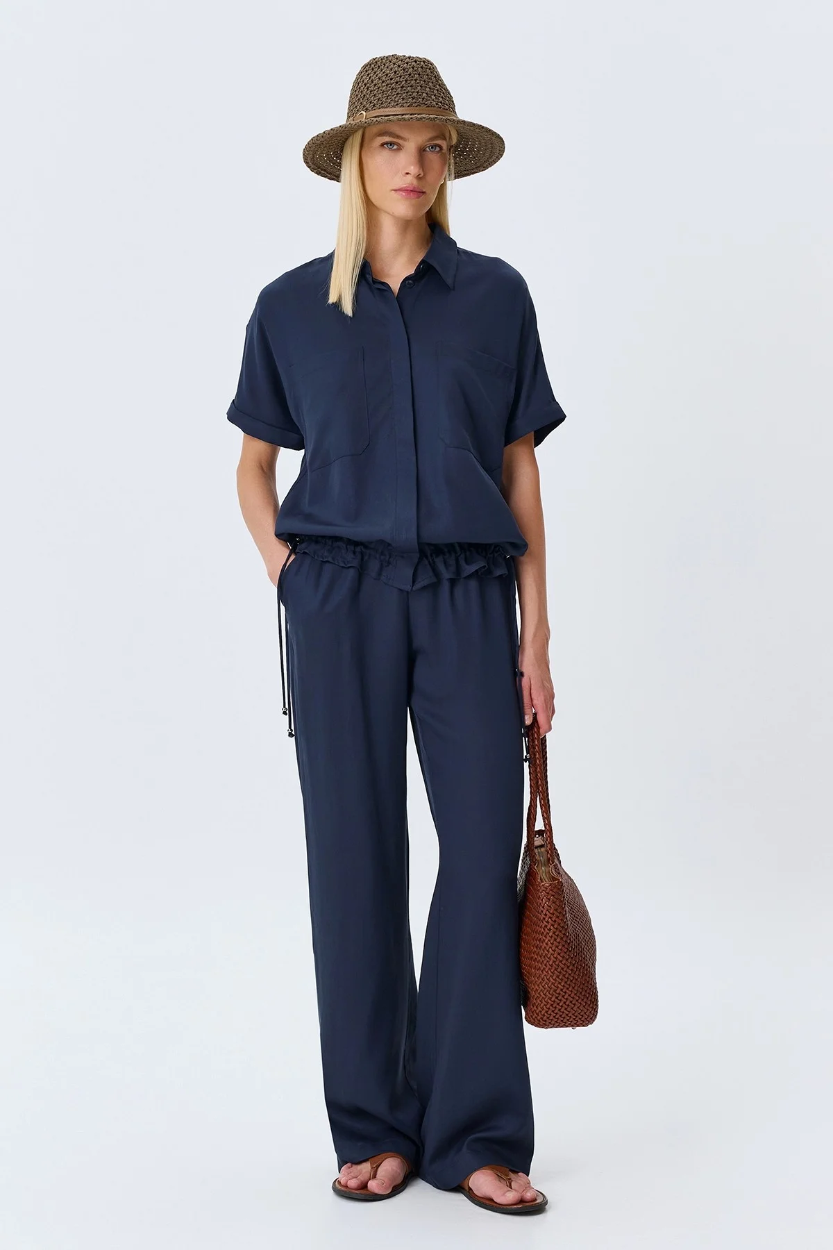 Свободная блузка из 100% тенселя, 42