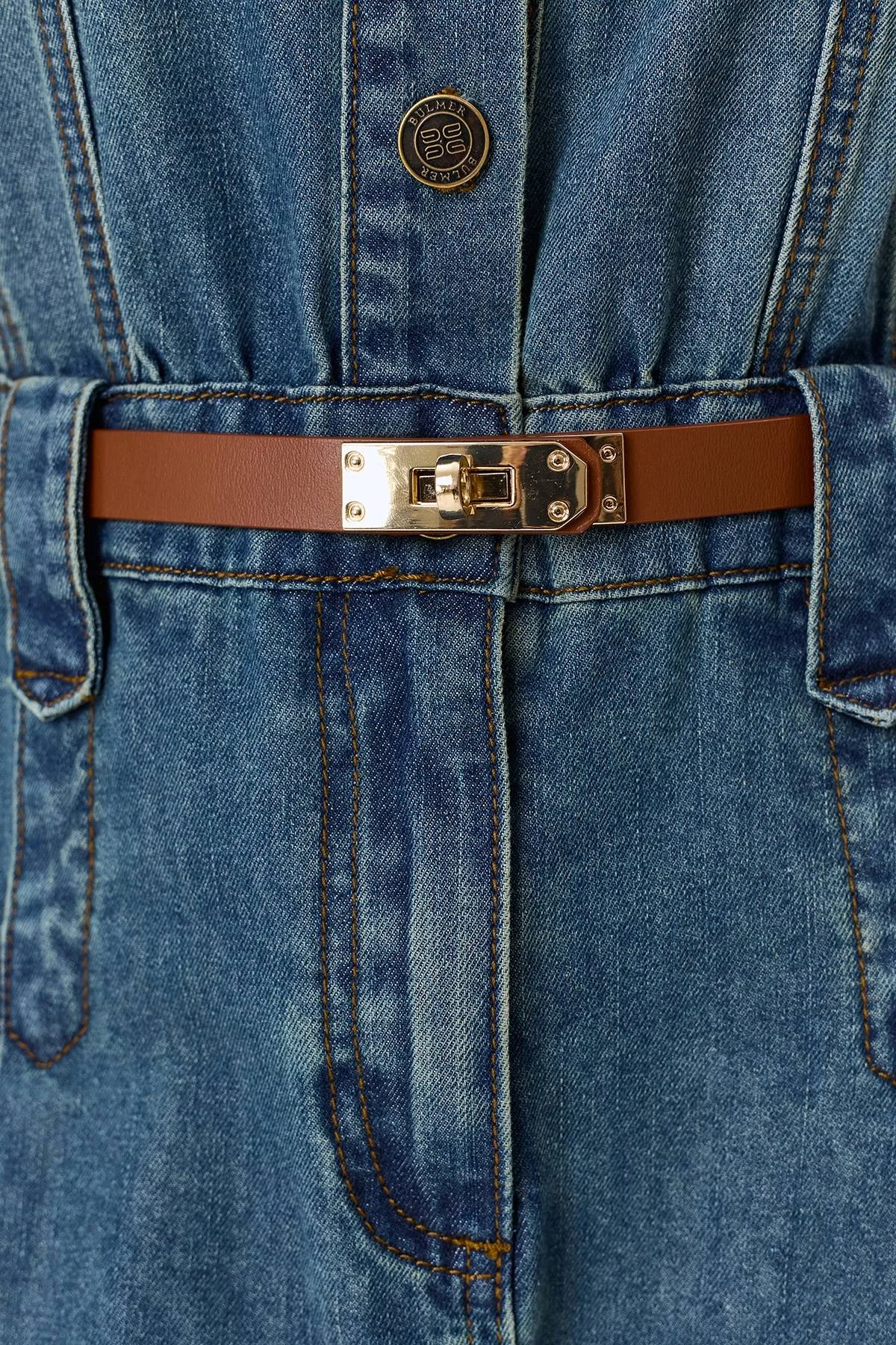 Узкий ремень с поворотным замком, One