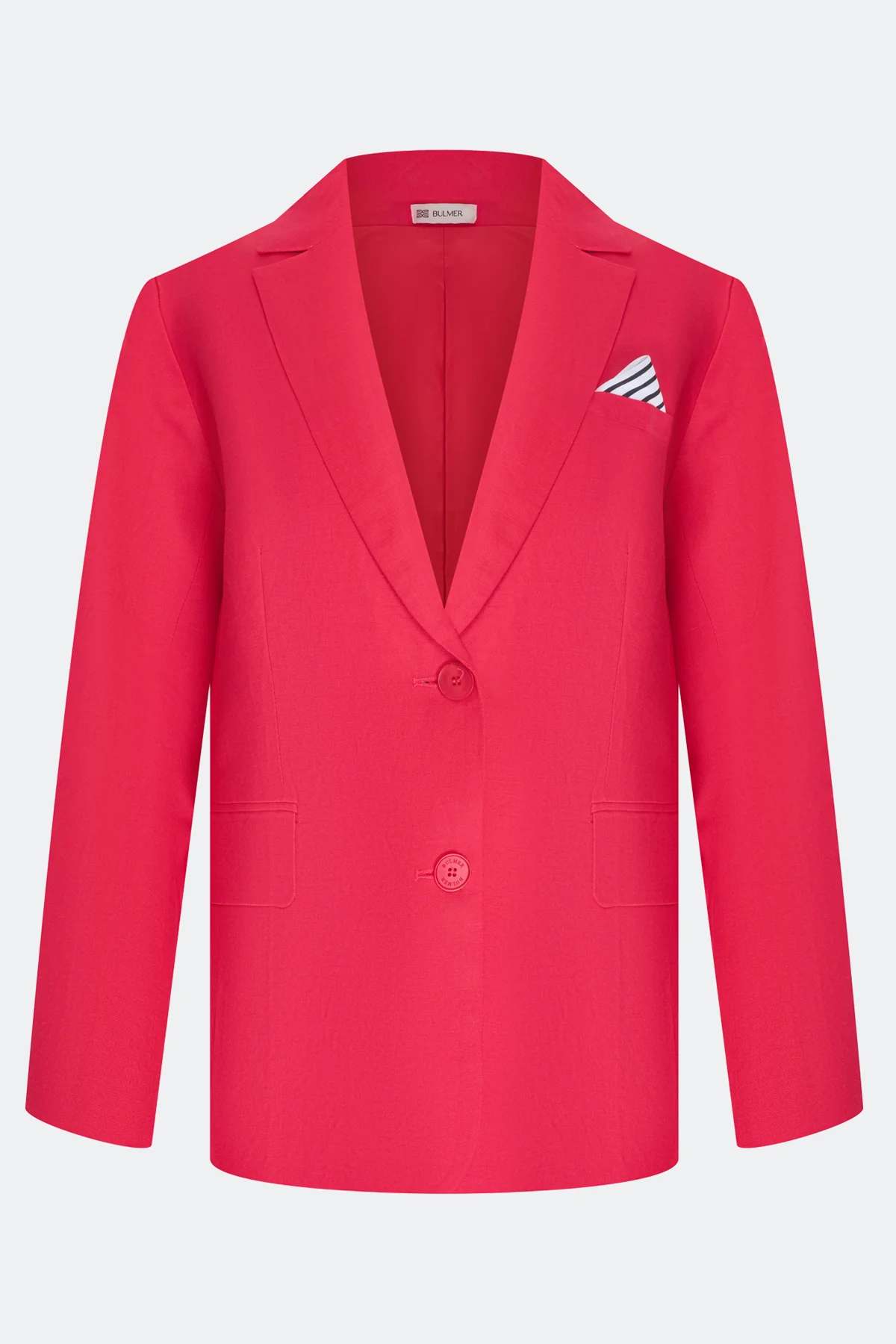 Льняной однобортный жакет, 36