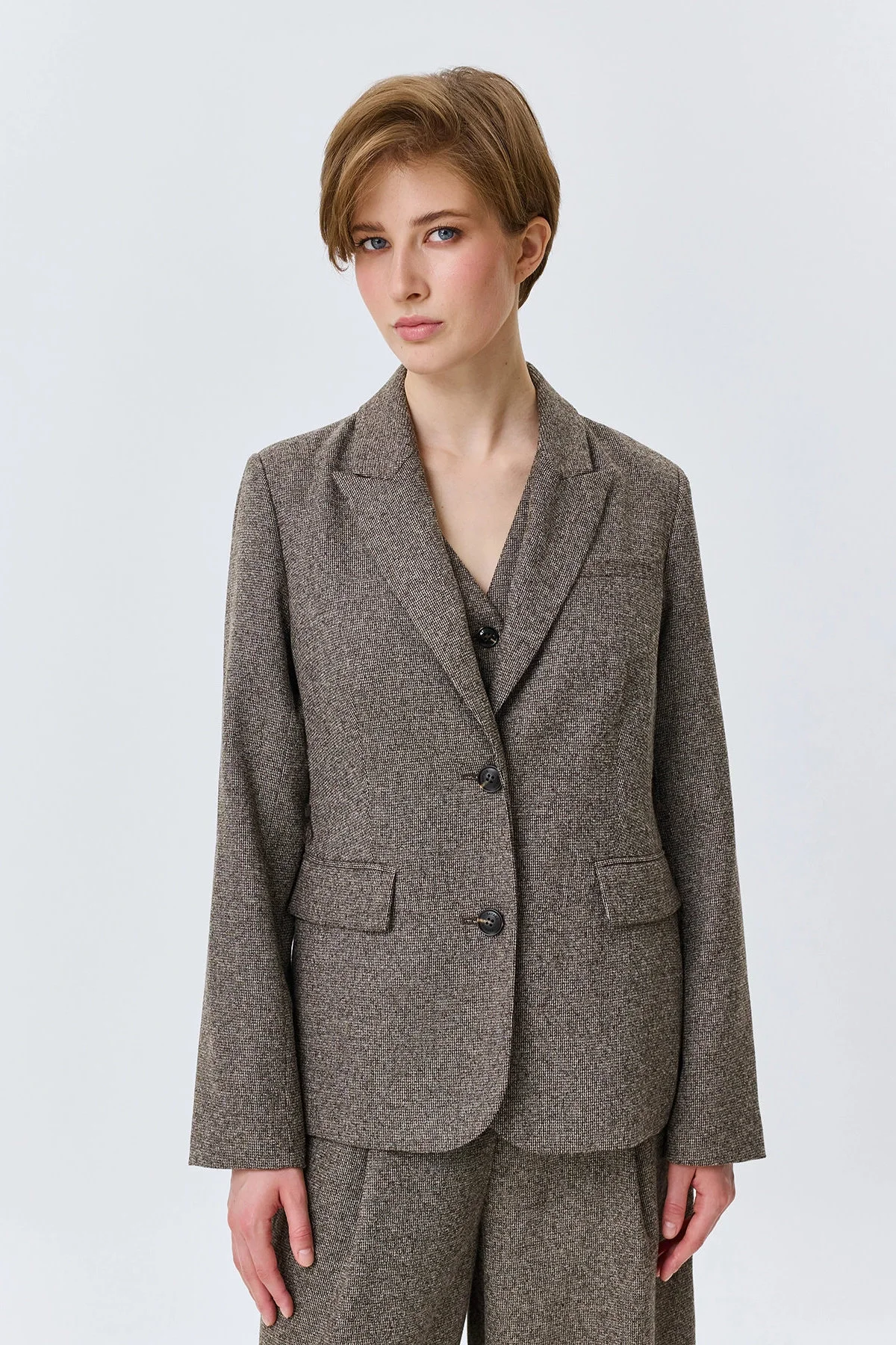 Классический жакет с узором Herringbone, 46