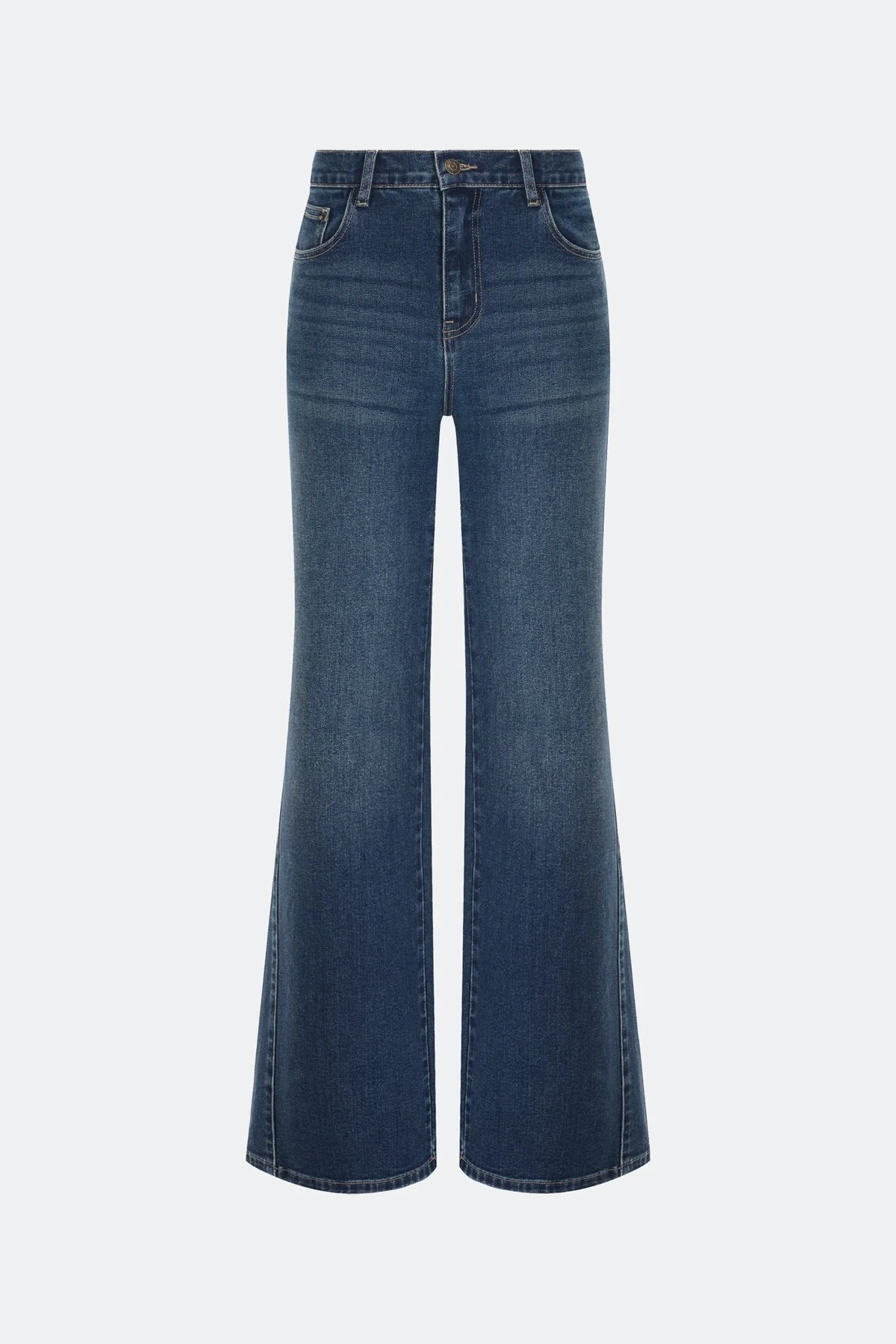 Джинсы Wide leg с вытачками, 42
