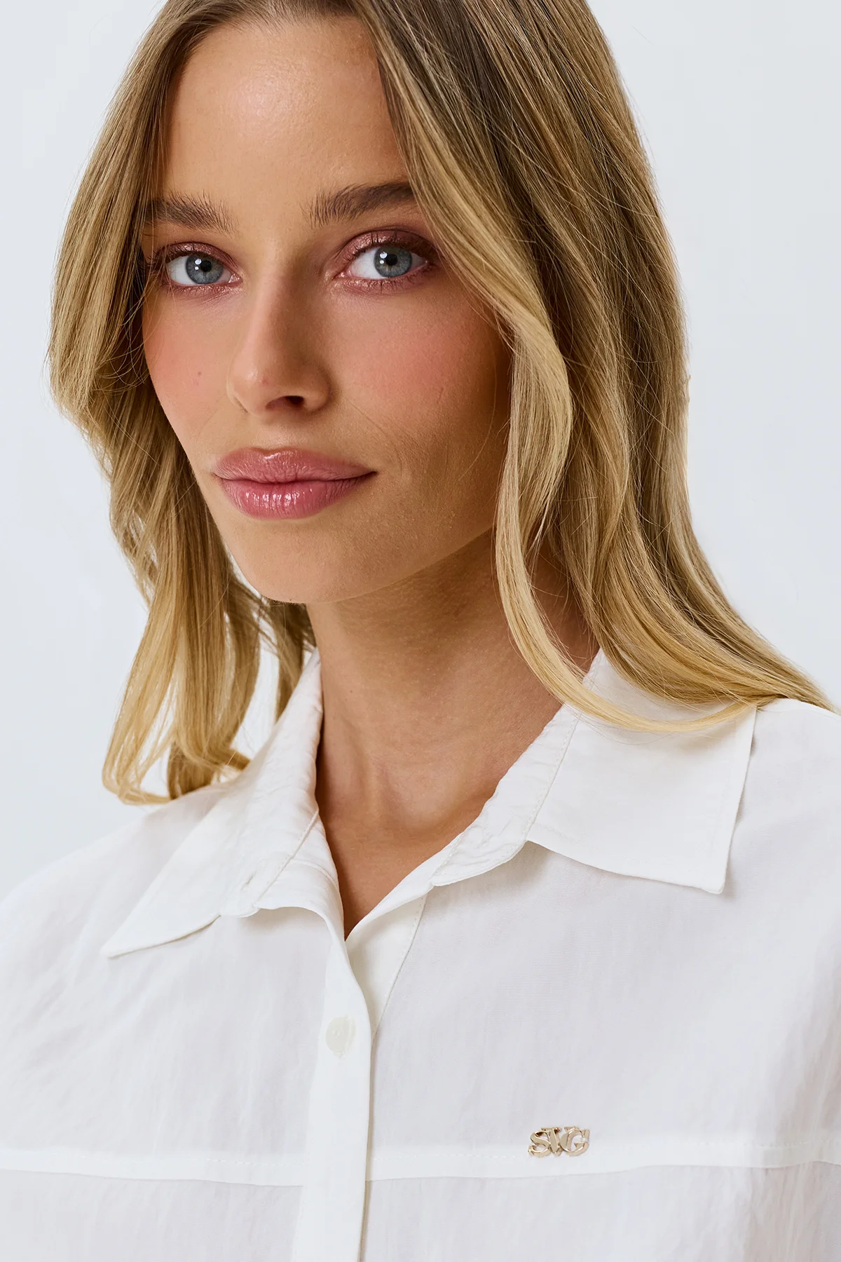 Укороченная рубашка с кулиской, 44