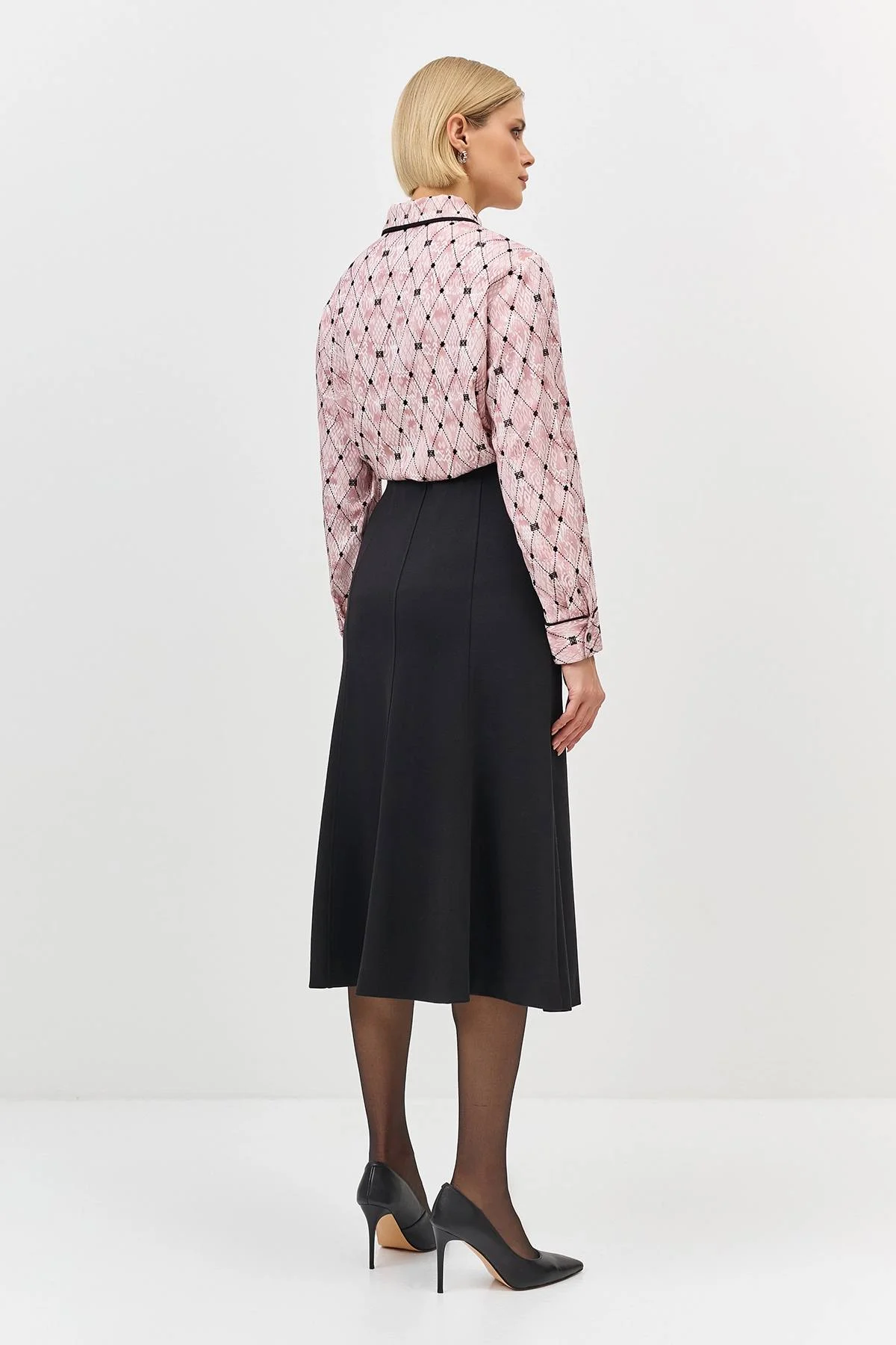 Юбка-трапеция из смесовой вискозы, 38