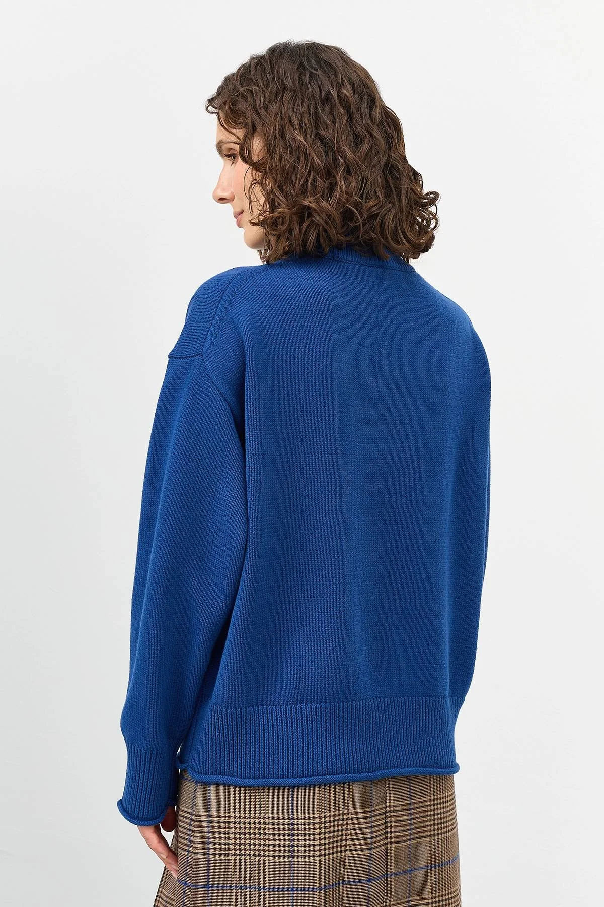 Яркий джемпер из смесового хлопка, 42