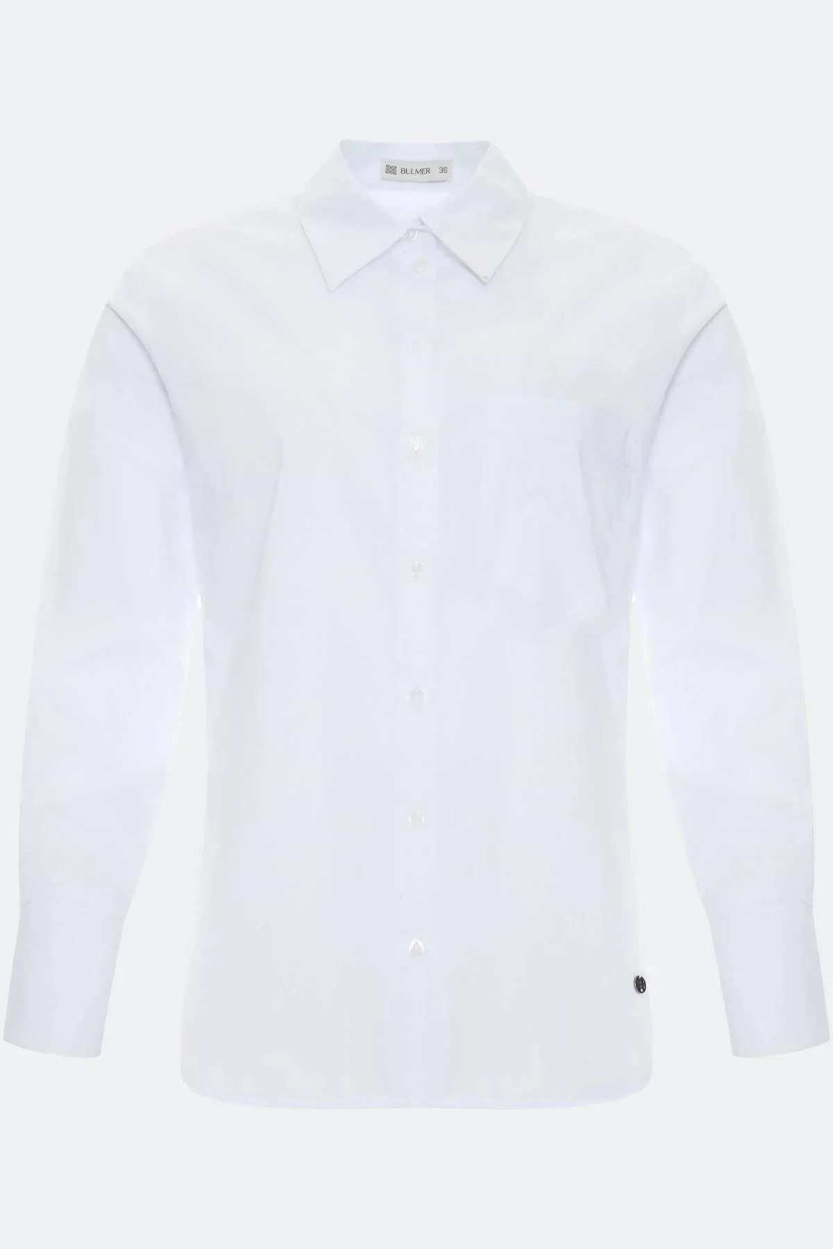 Приталенная рубашка в белом цвете, 34