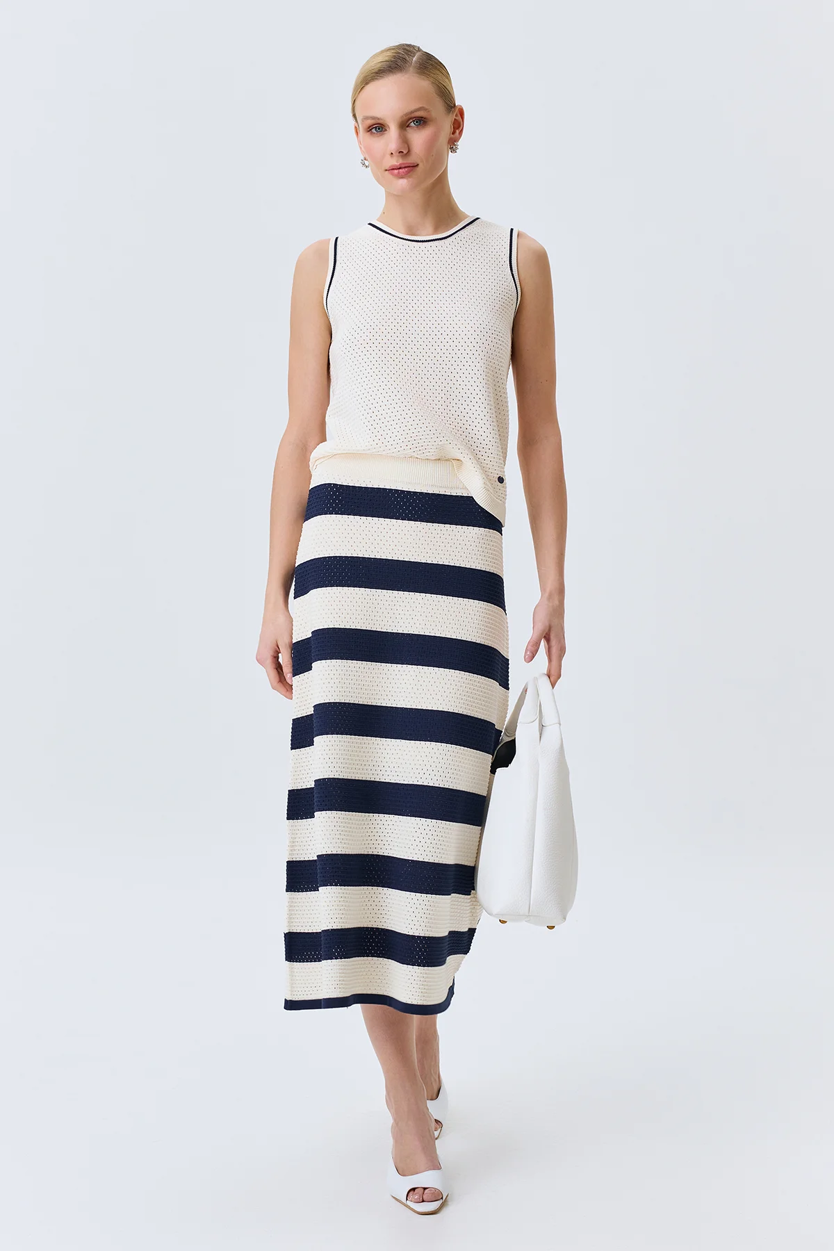 Юбка длинная миди вязаная летняя, 50