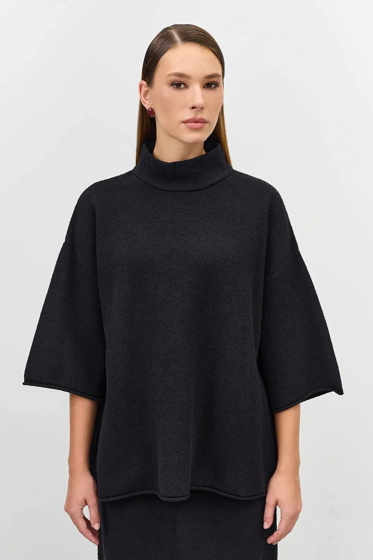 Oversize джемпер из текстурной пряжи, 48