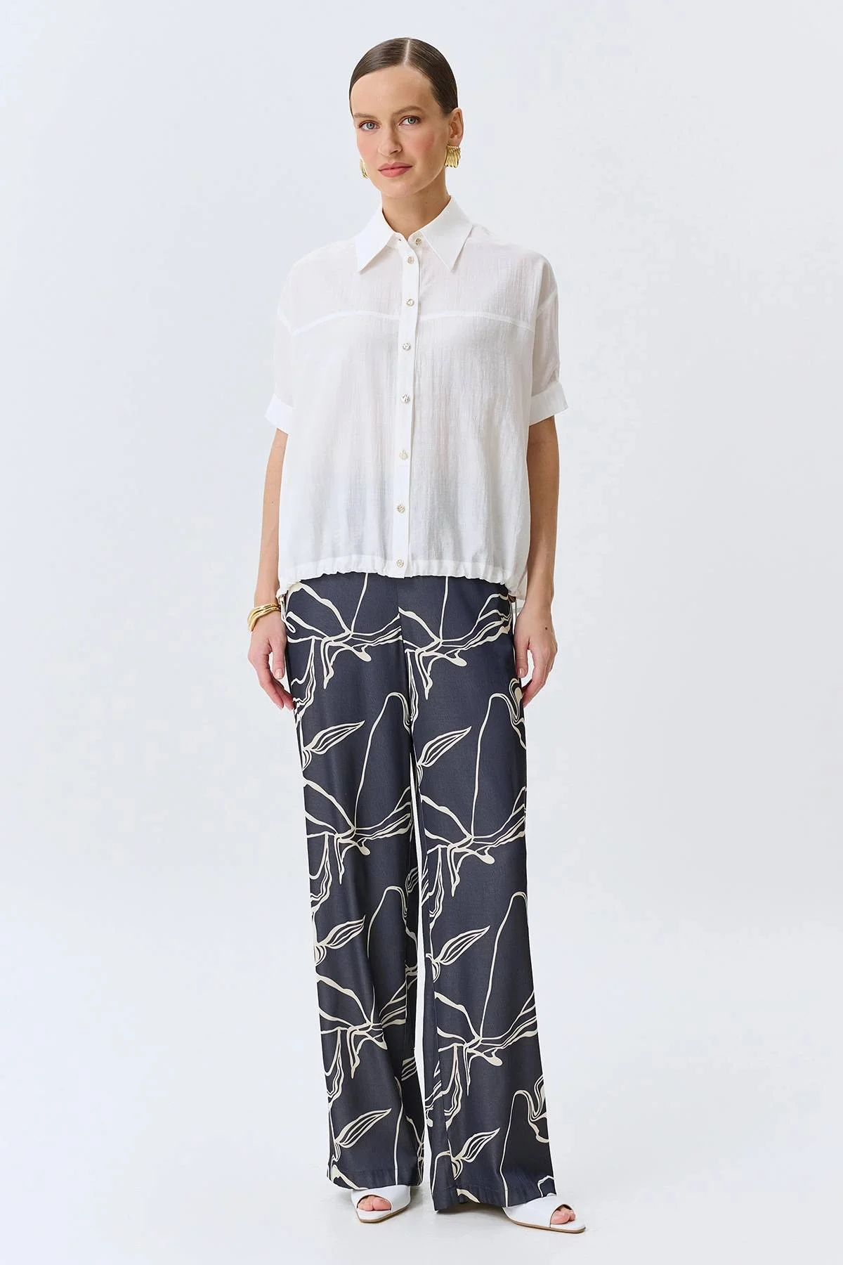 Легкая блузка из нейлона, 34