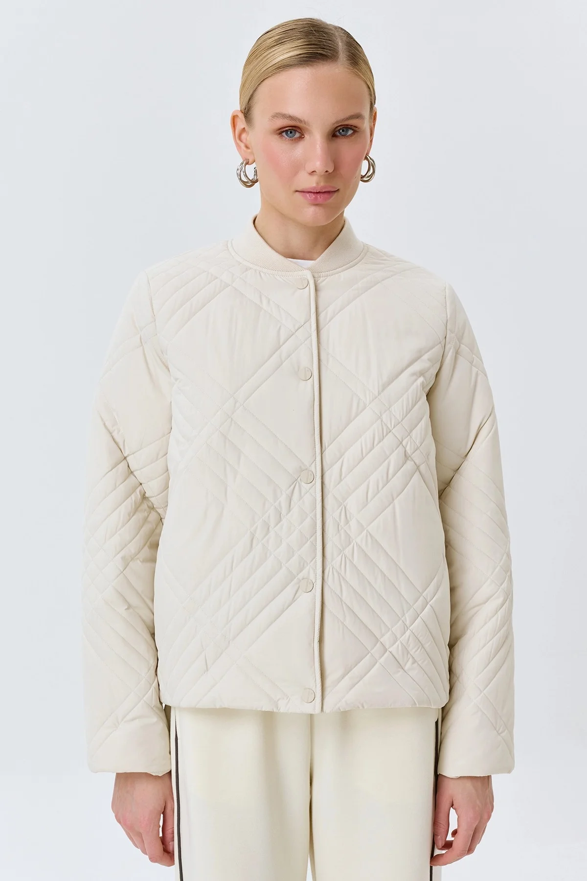 Утепленный жакет с фантазийной стежкой, 48