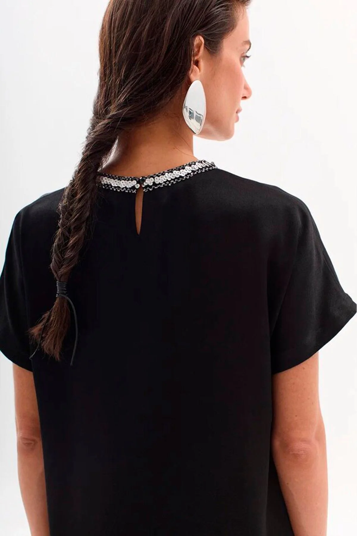 Блузка с акцентным воротником, 48р