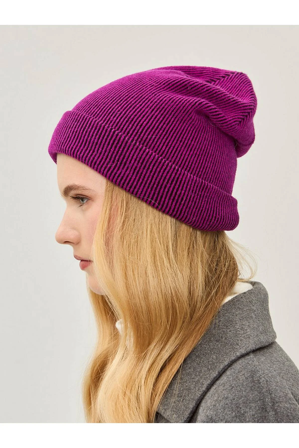 Шапка фуксия/черная, One