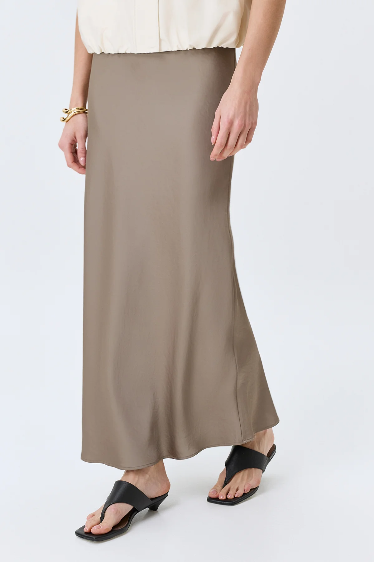 Сатиновая юбка из смесовой вискозы, 50