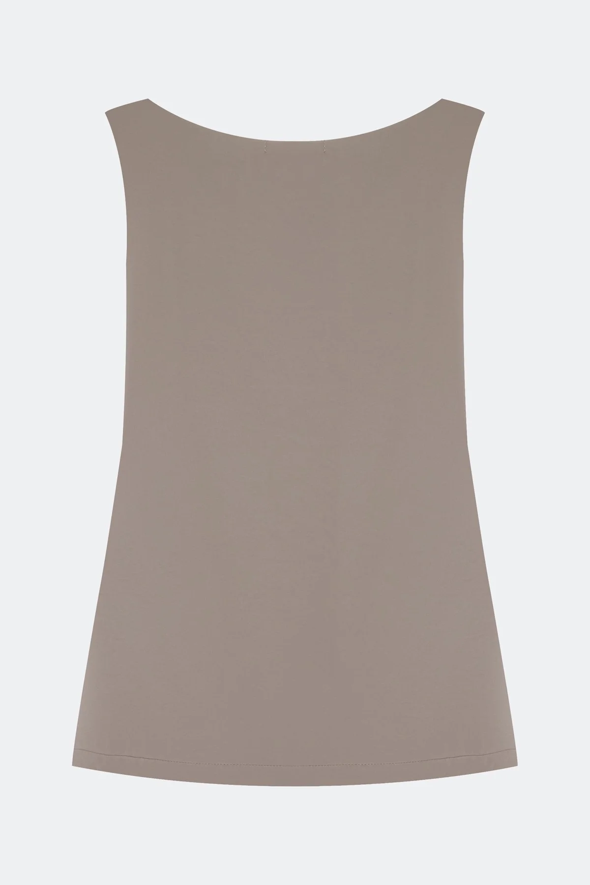 Свободный сатиновый топ в цвете кофе, 42
