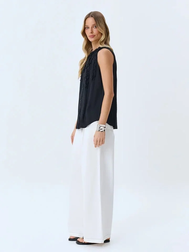 Блузка топ с романтичными рюшами, 46