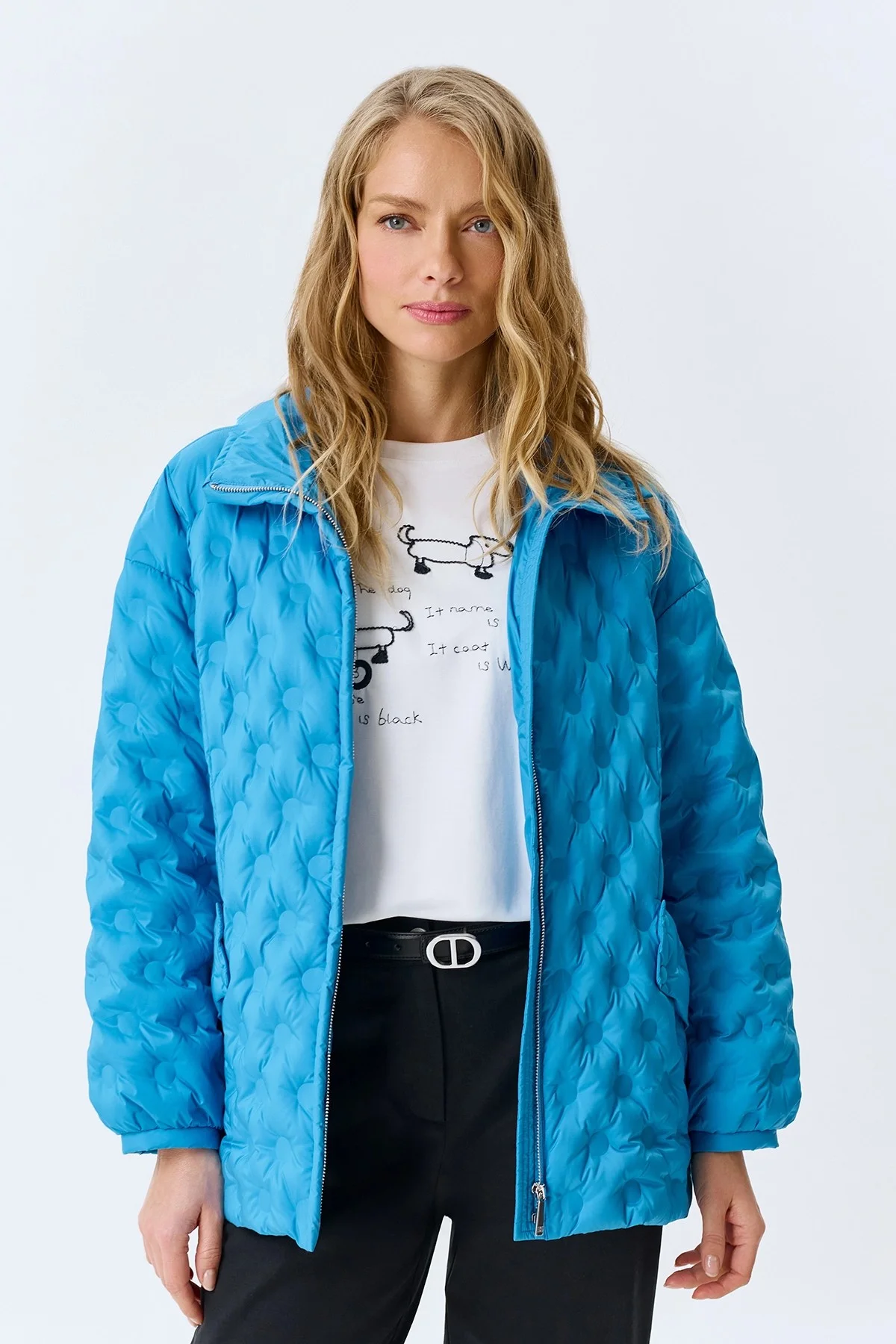 Куртка Oversize с фантазийной стежкой, 46