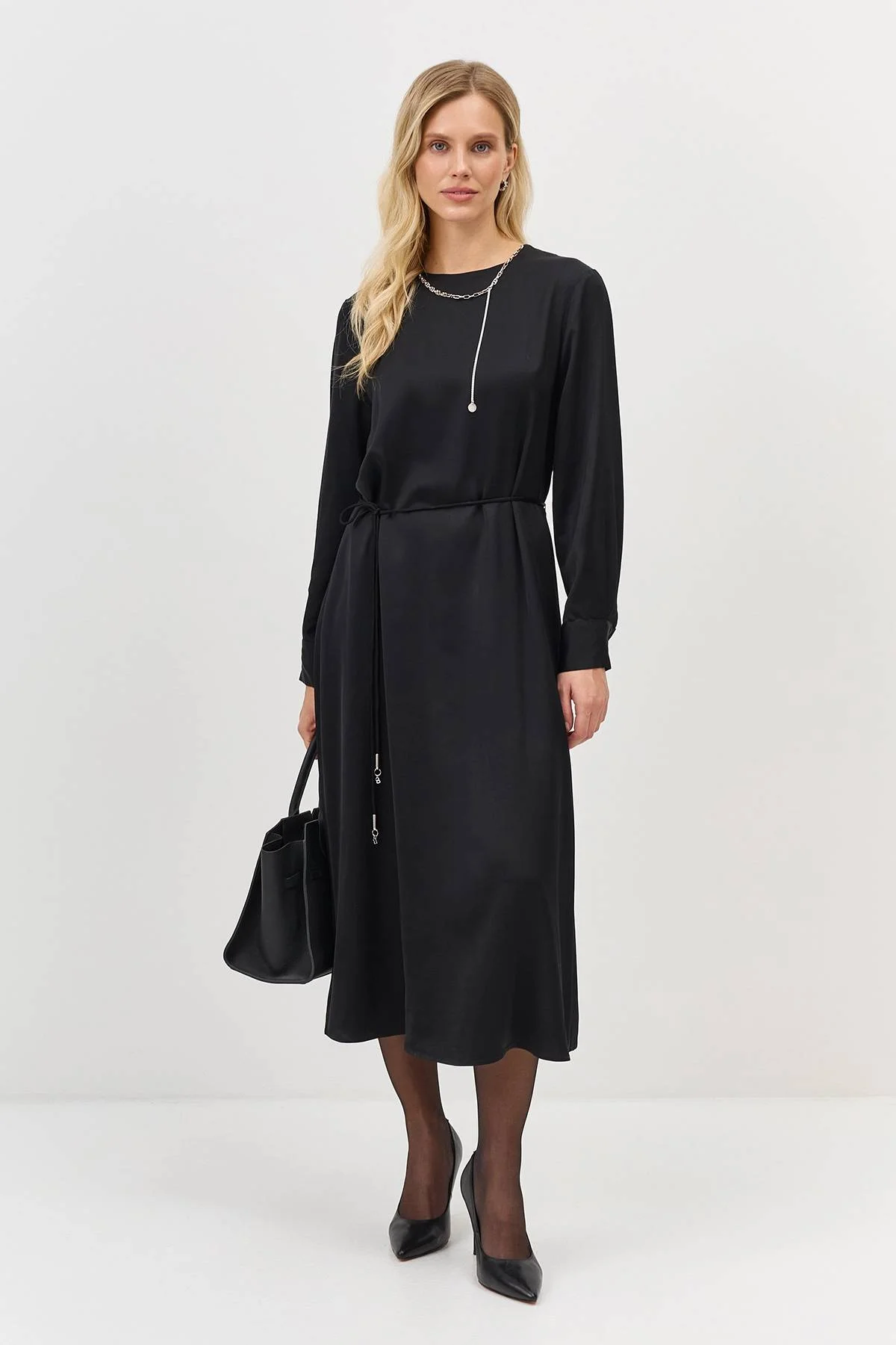 Лимитрированная серия платье с декоративной цепочкой и ремень, 36