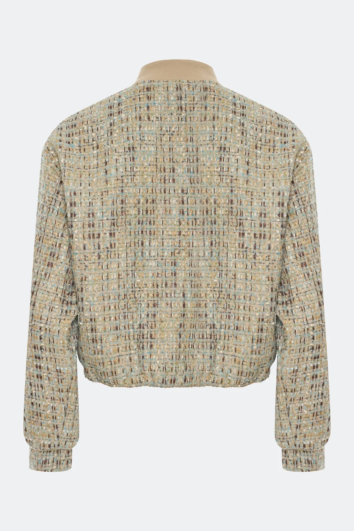 Бомбер из лёгкого твида, 40