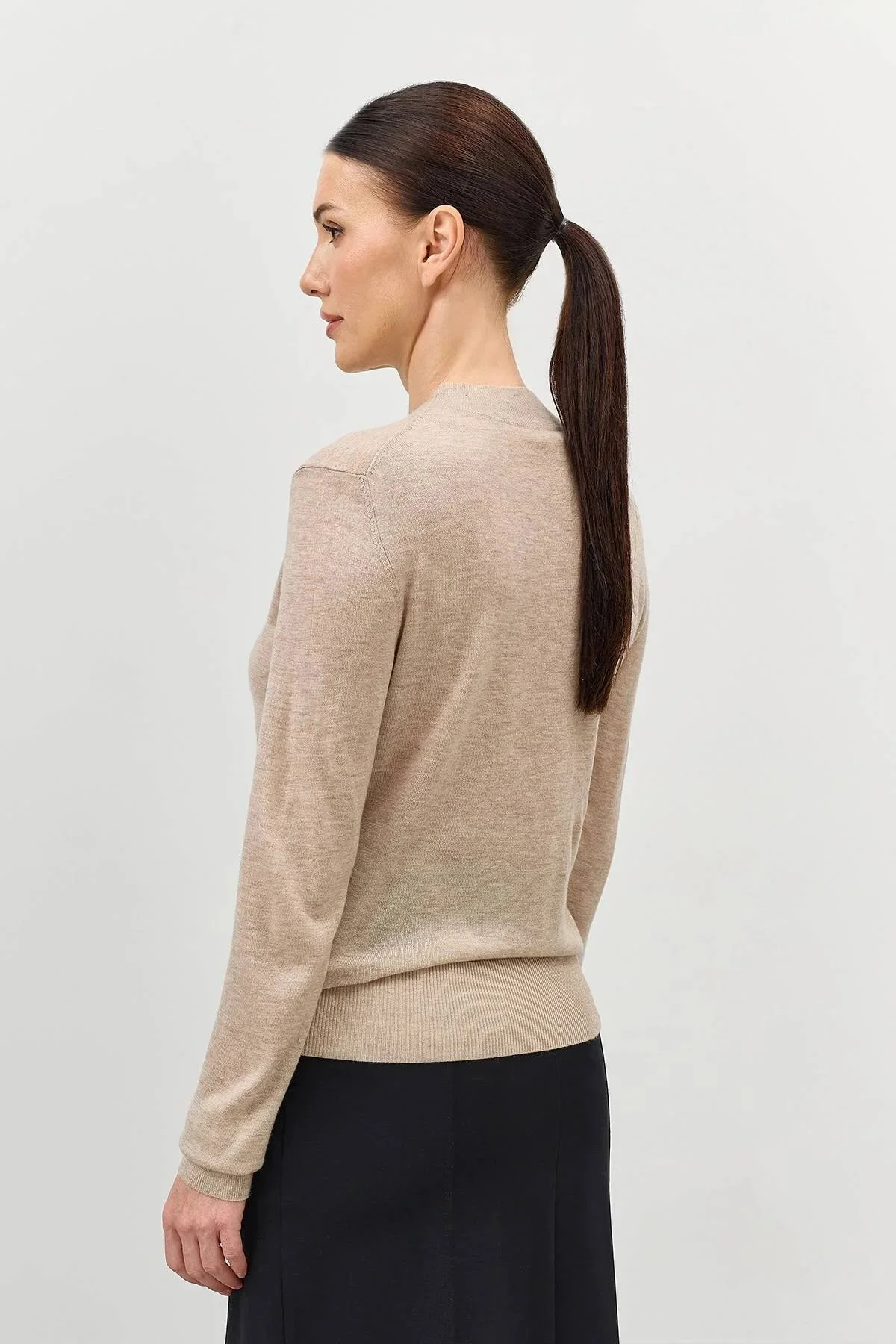 Тонкий джемпер с шелком, 44