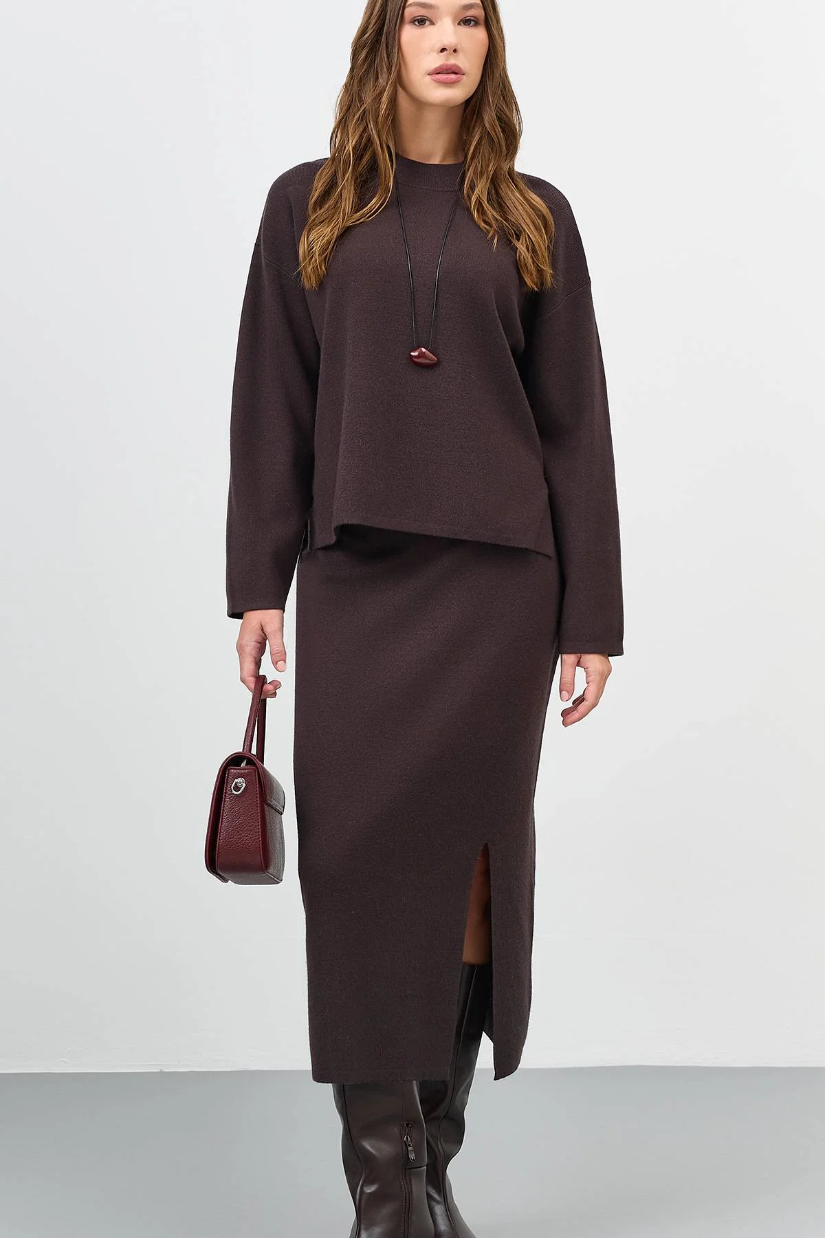 Вязаная юбка-карандаш, 44