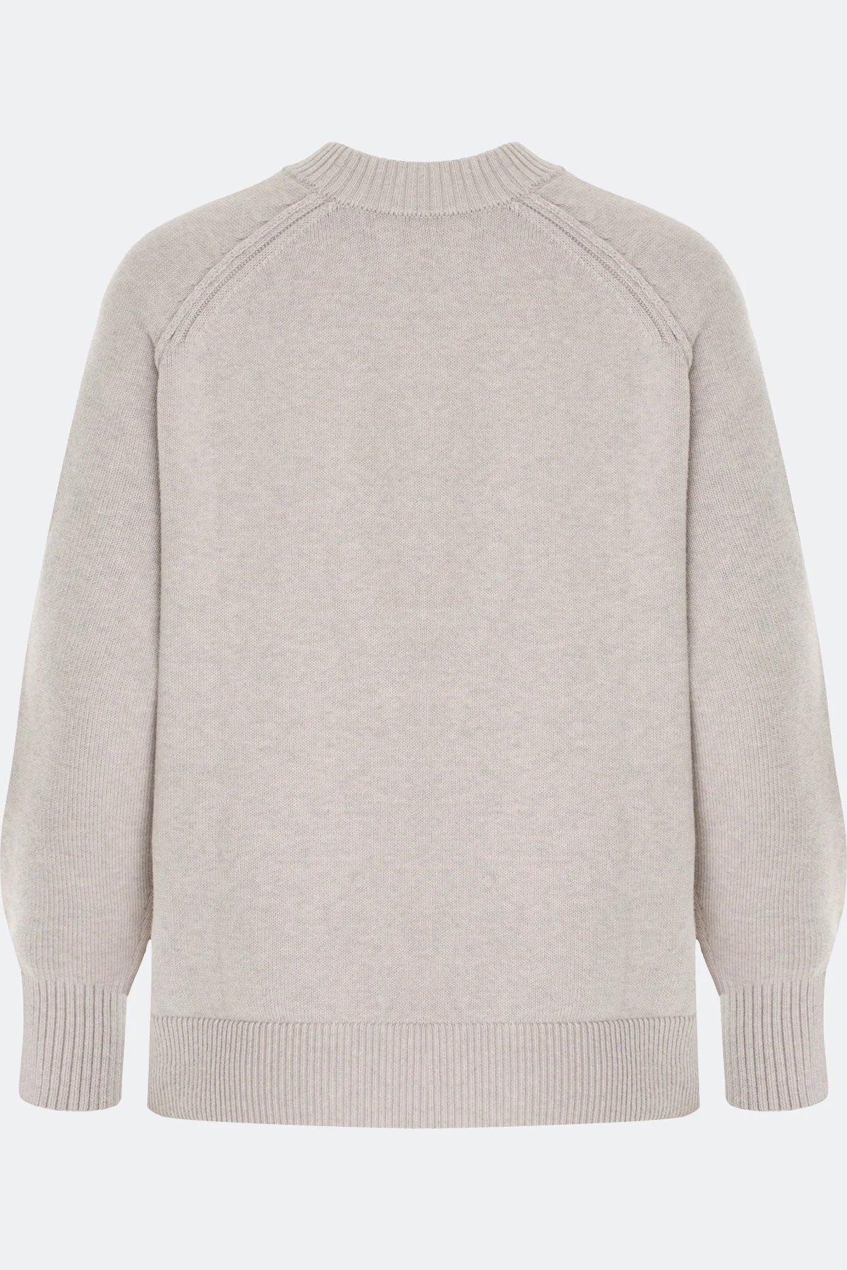 Базовый бежевый джемпер из хлопка, 42