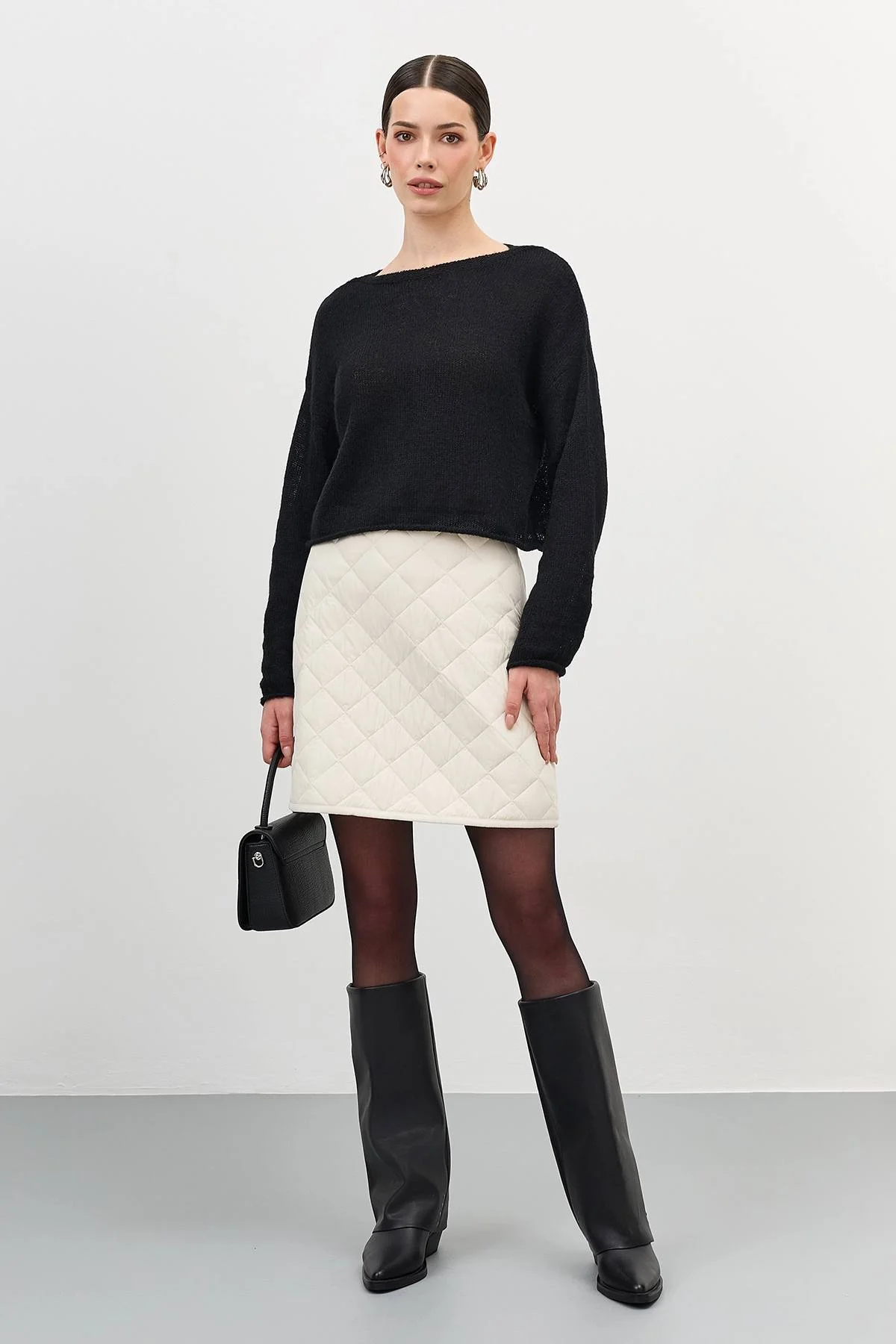 Стеганая юбка-мини, 40