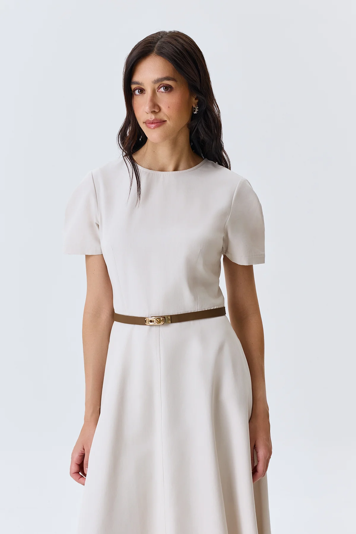 Платье из тенселя с ремнем, 52