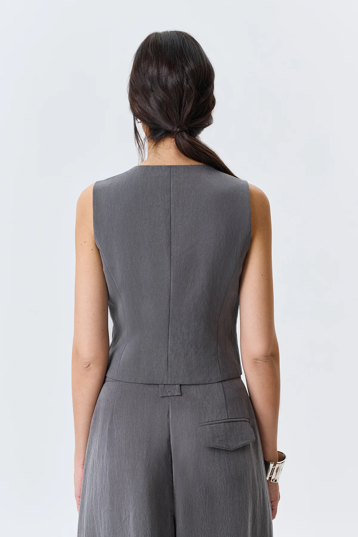 Укороченный жилет из лиоцелла, 46