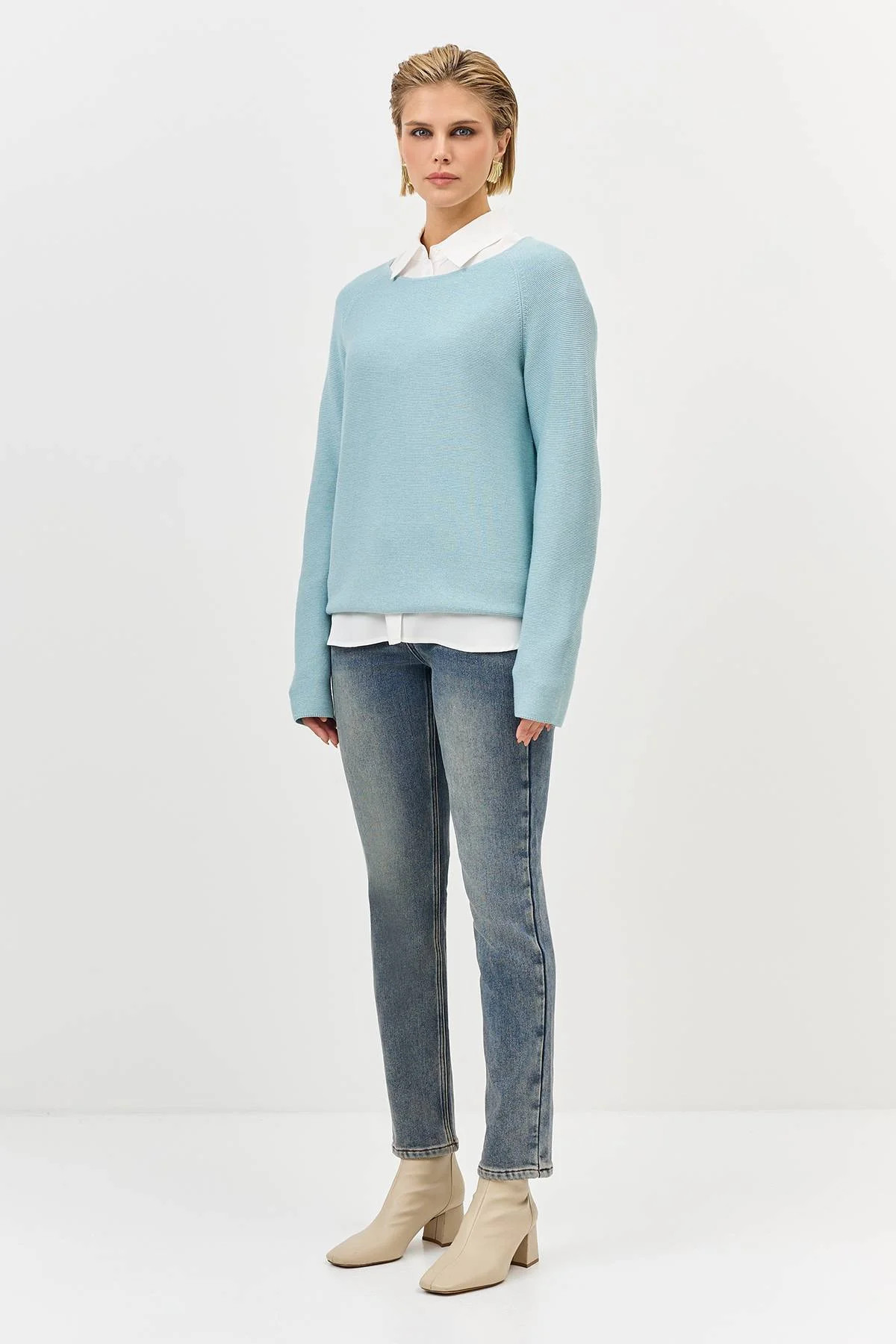 Лимитированная серия яркий джемпер с вырезом лодочка и ремень, 44