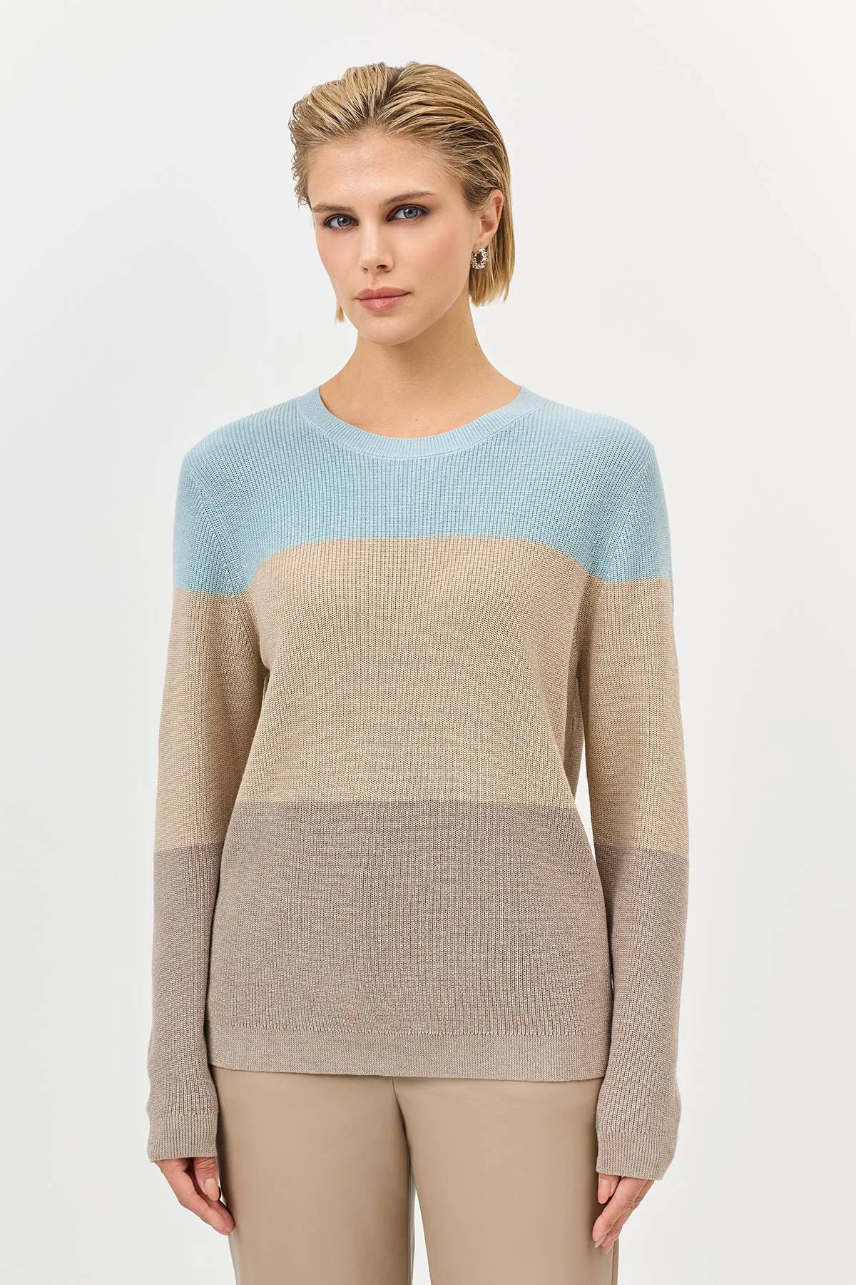 Лимитированная серия джемпер Сolor block и ремень, 44