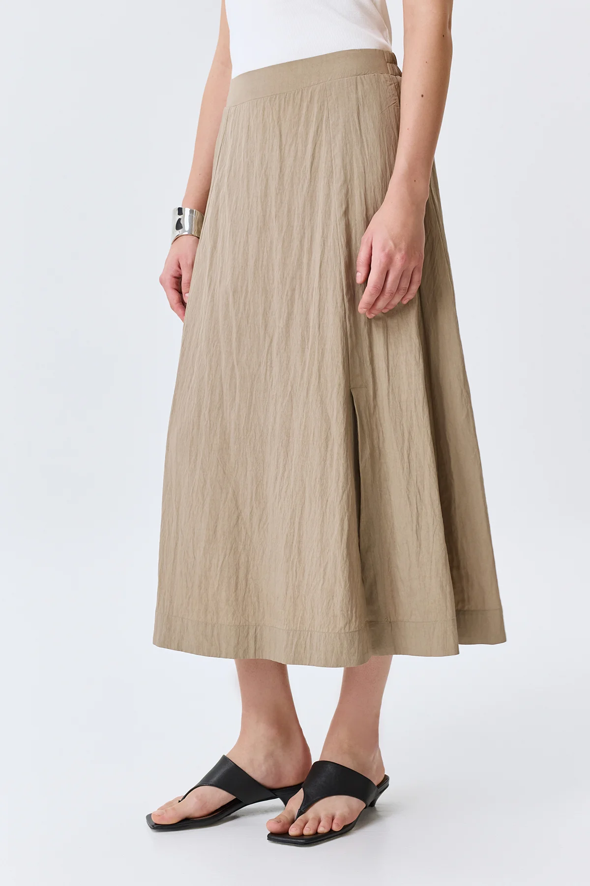 Свободная юбка из фактурной вискозы, 48