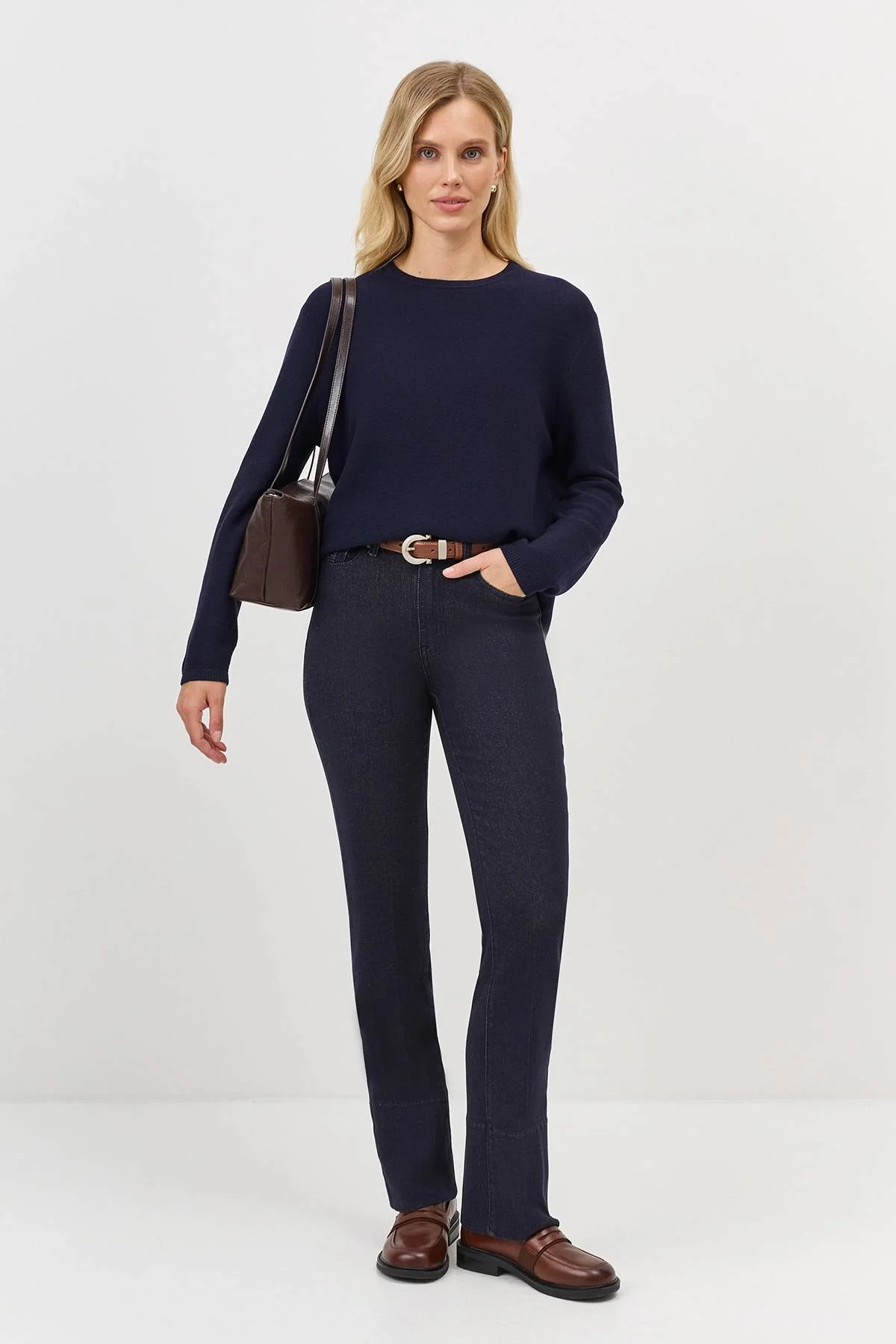 Джинсы с широкой подгибкой, 42