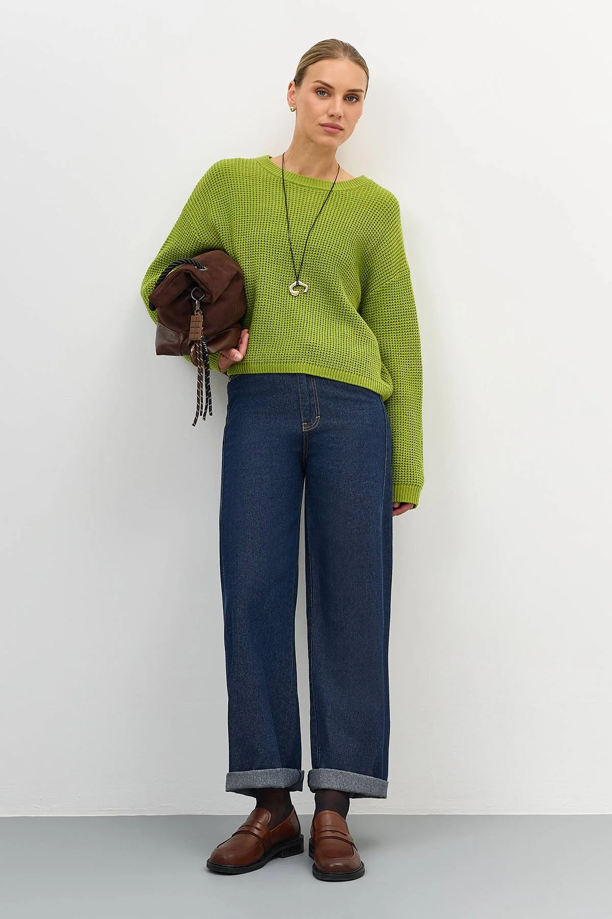 Яркий свитер из хлопка, 44