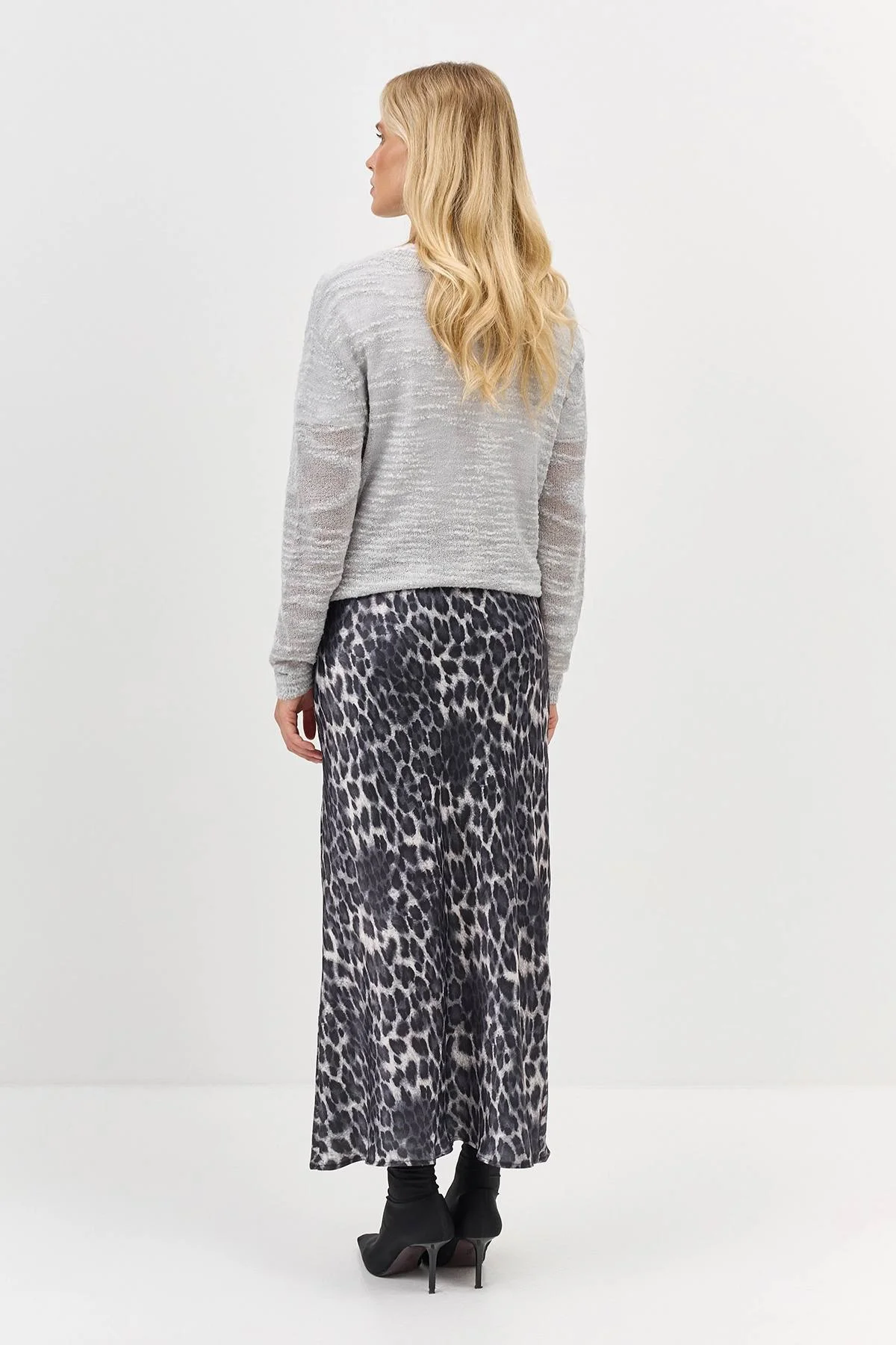 Юбка с анималистичным принтом, 44