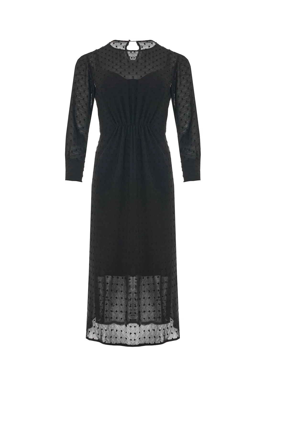 Лимитированая серия платье-миди в горошек с ремнем, 52