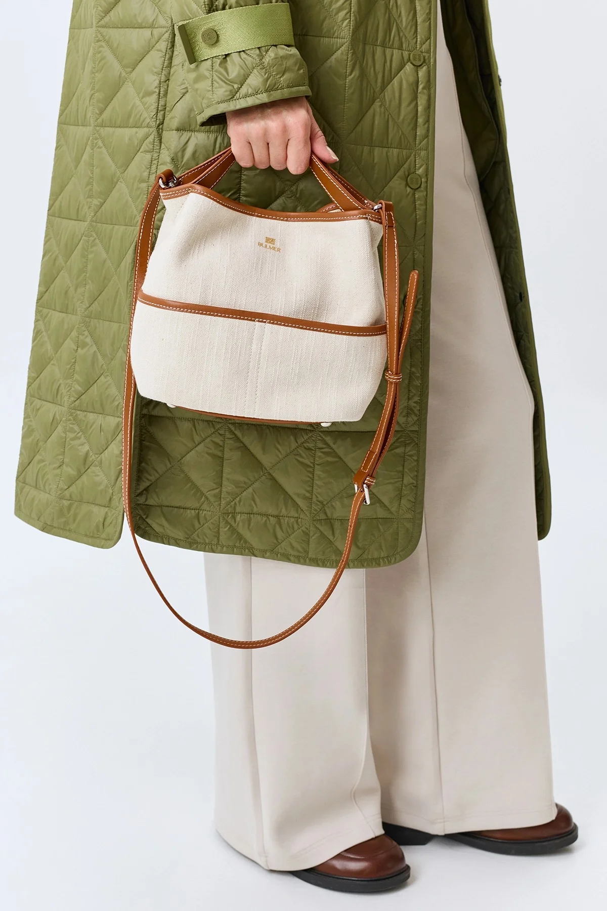 Комбинированная льняная сумка, One