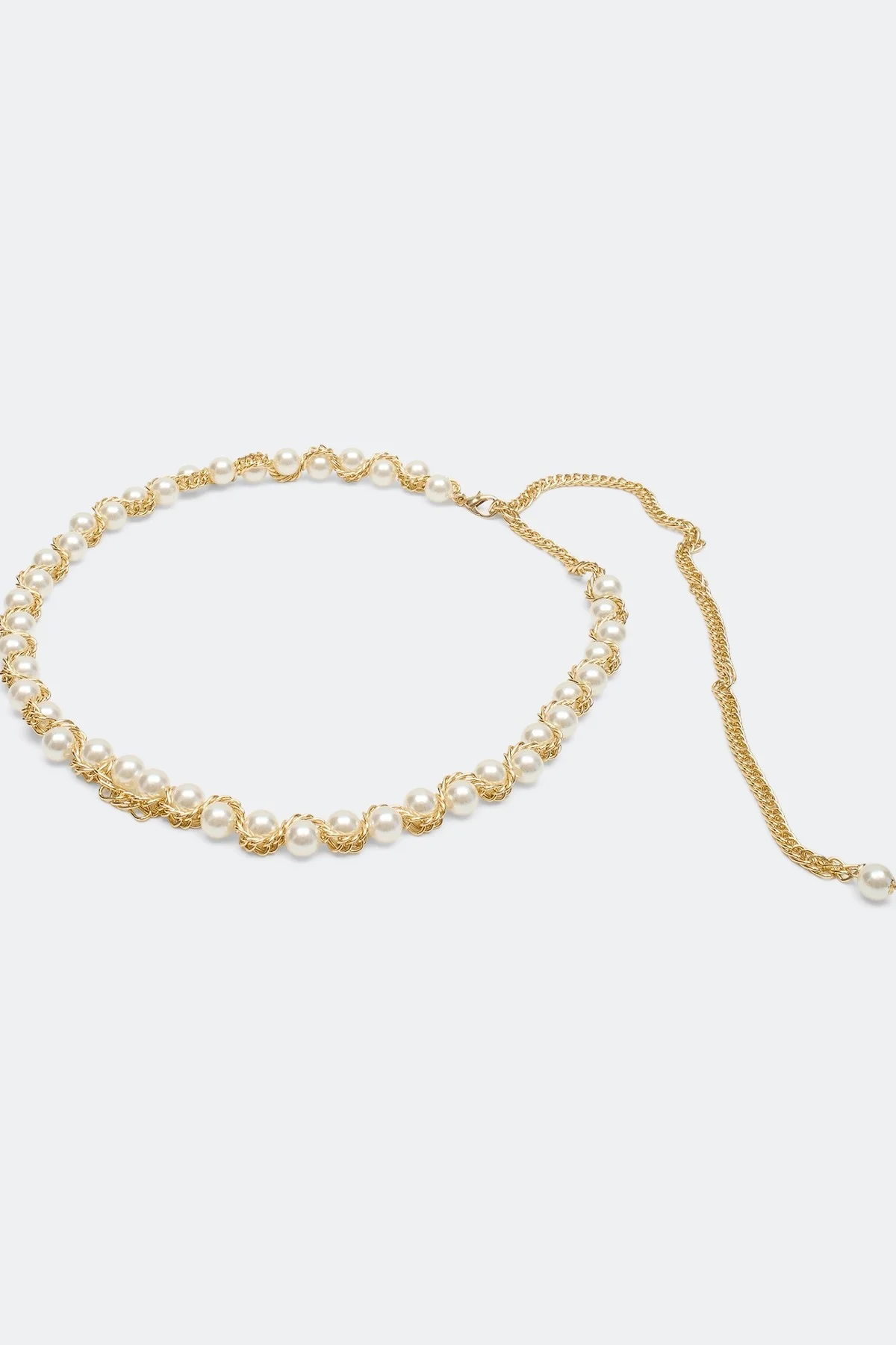 Ремень-цепочка с яркими жемчужинами, One