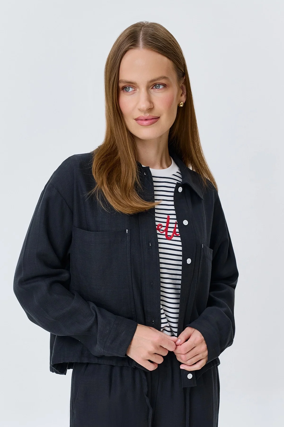 Жакет из тенселя и льна, 44