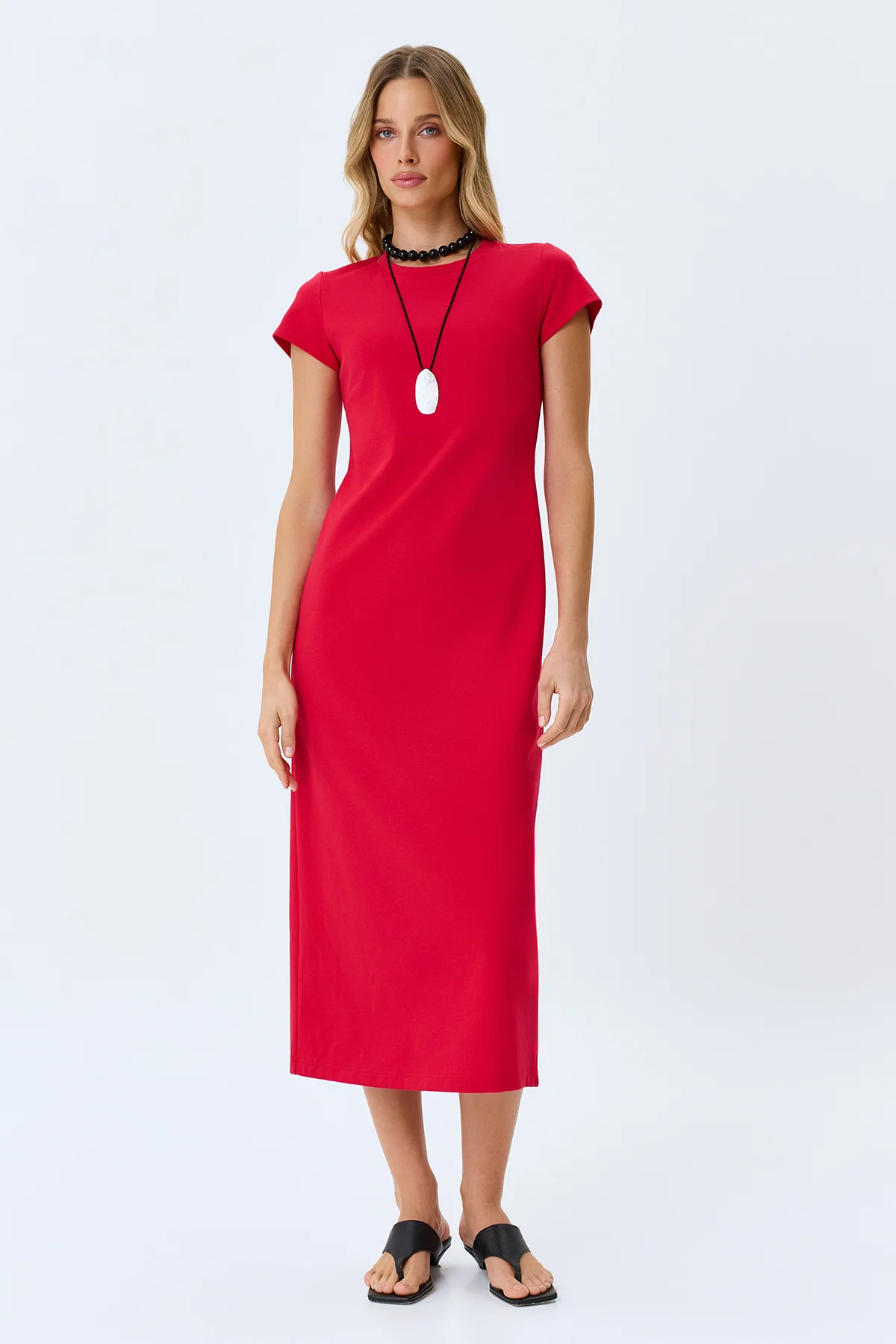 Платье длинное вечернее с разрезом, 44