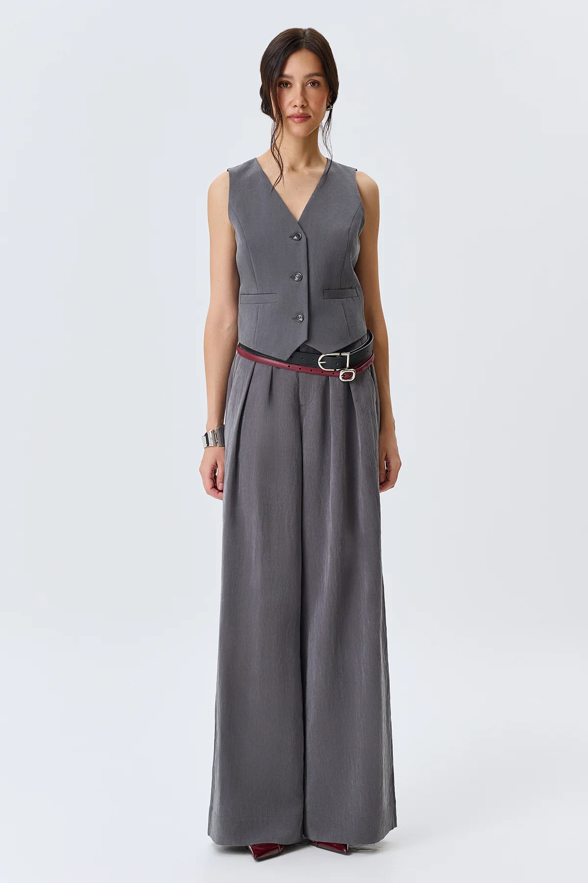 Укороченный жилет из лиоцелла, 44