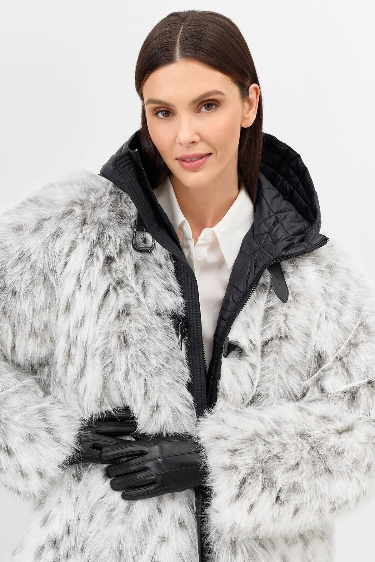 Кожаные перчатки с перфорацией, 8