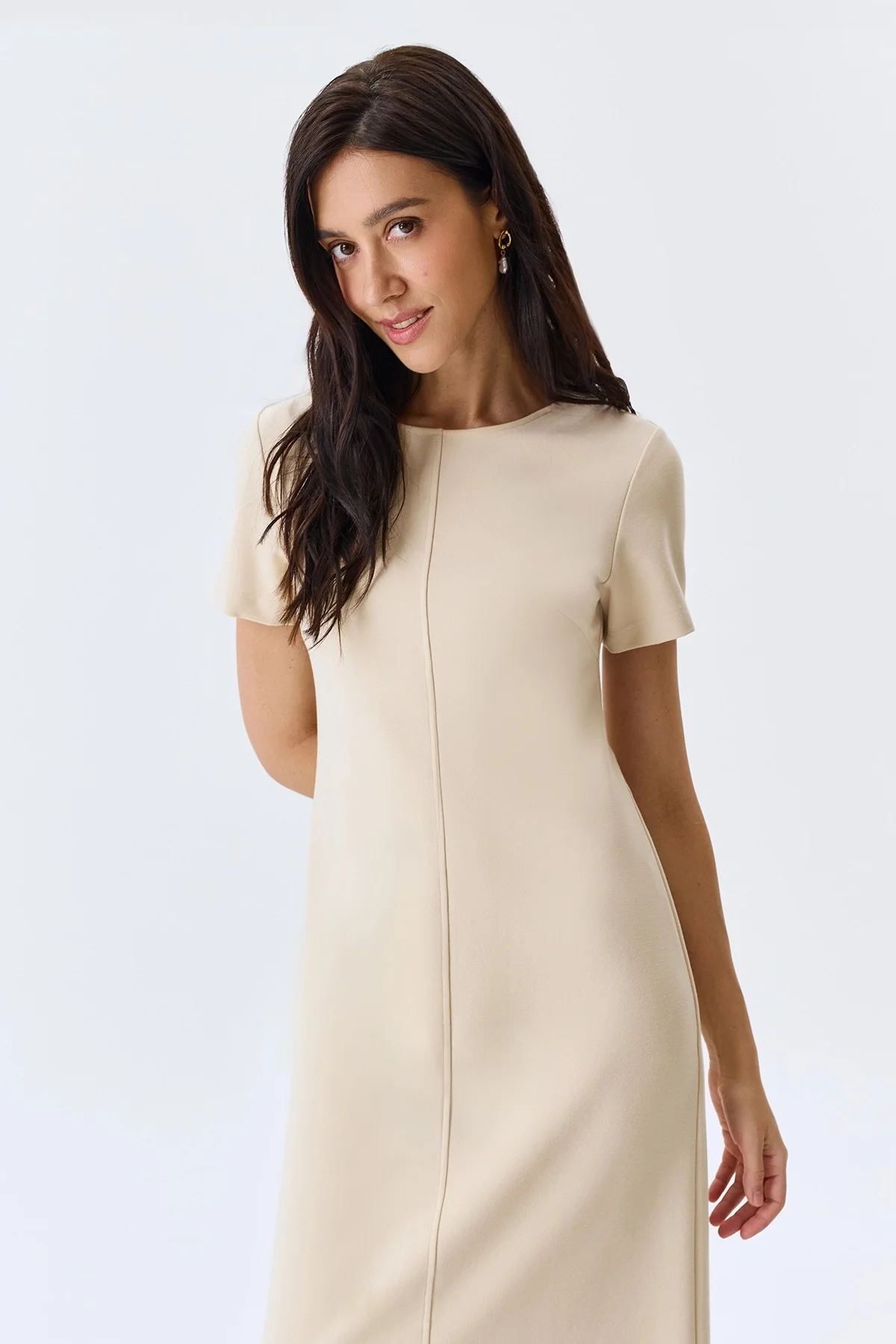 Базовое платье из смесовой вискозы, 46