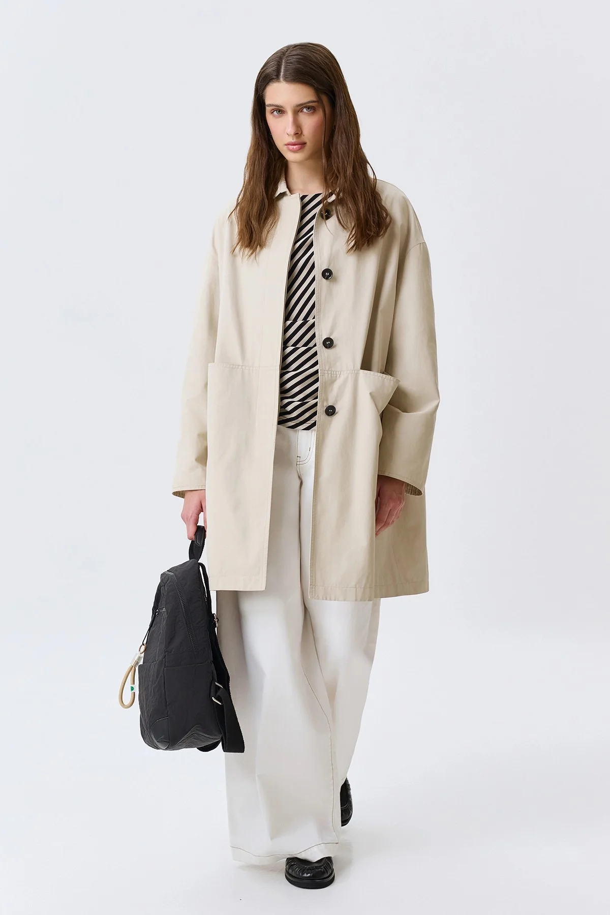 Свободный плащ из хлопка, 40