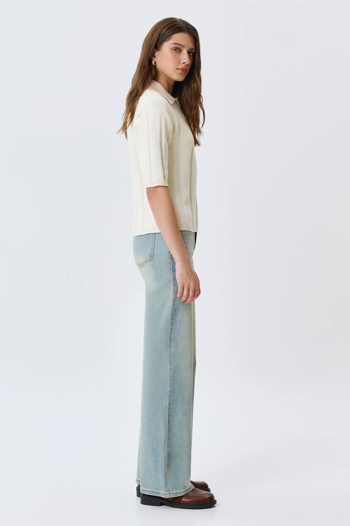 Поло в рубчик из 100% хлопка, 42