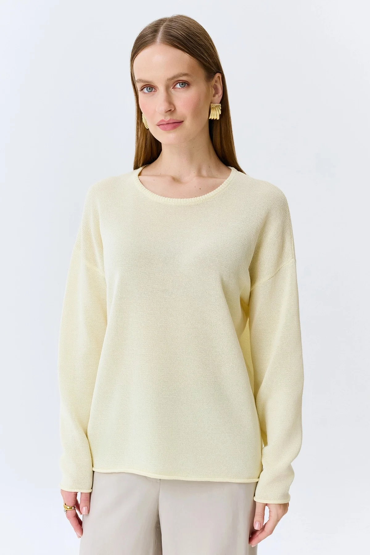 Яркий вязаный джемпер, 34