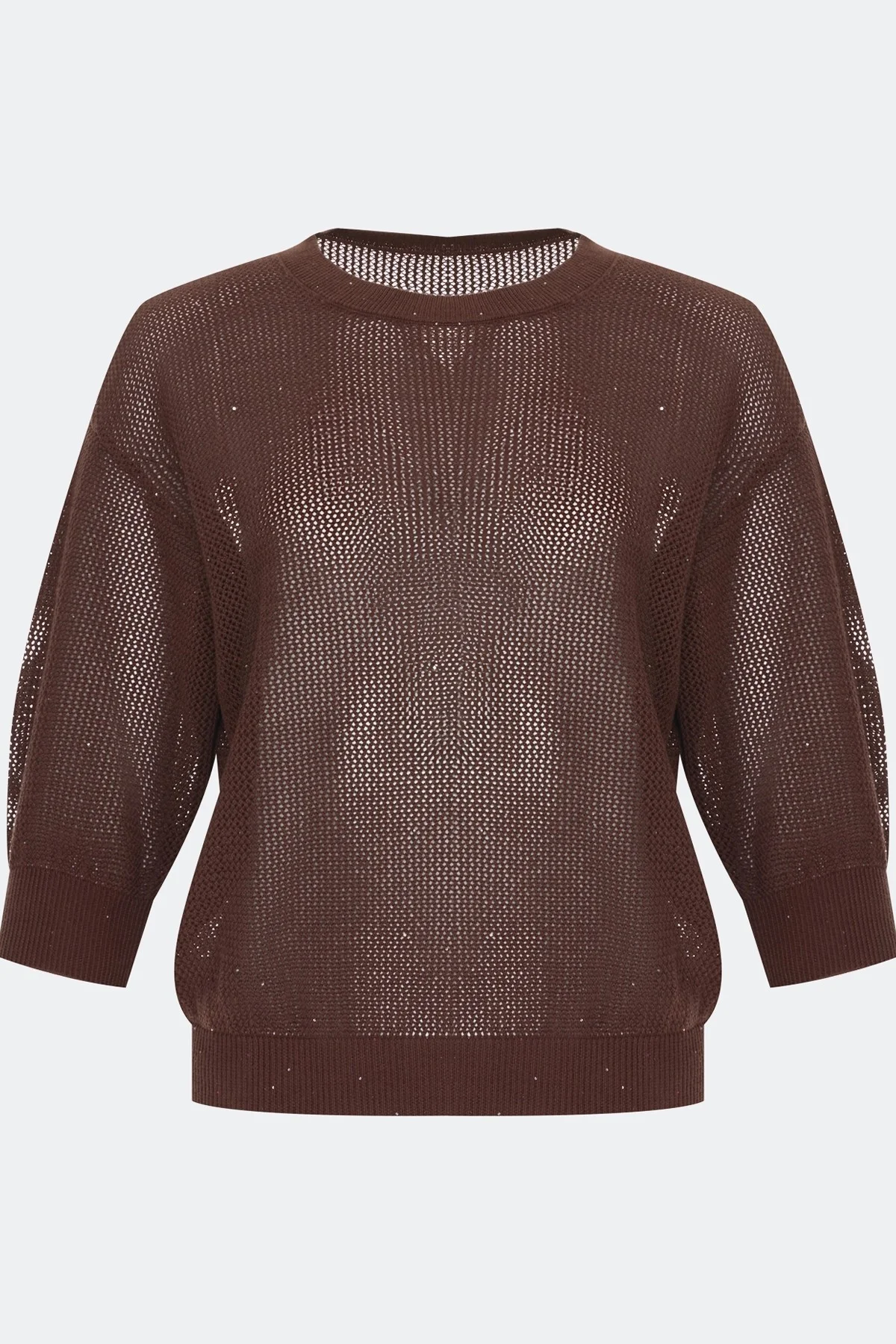 Ажурный джемпер с мерцающими пайетками, 42