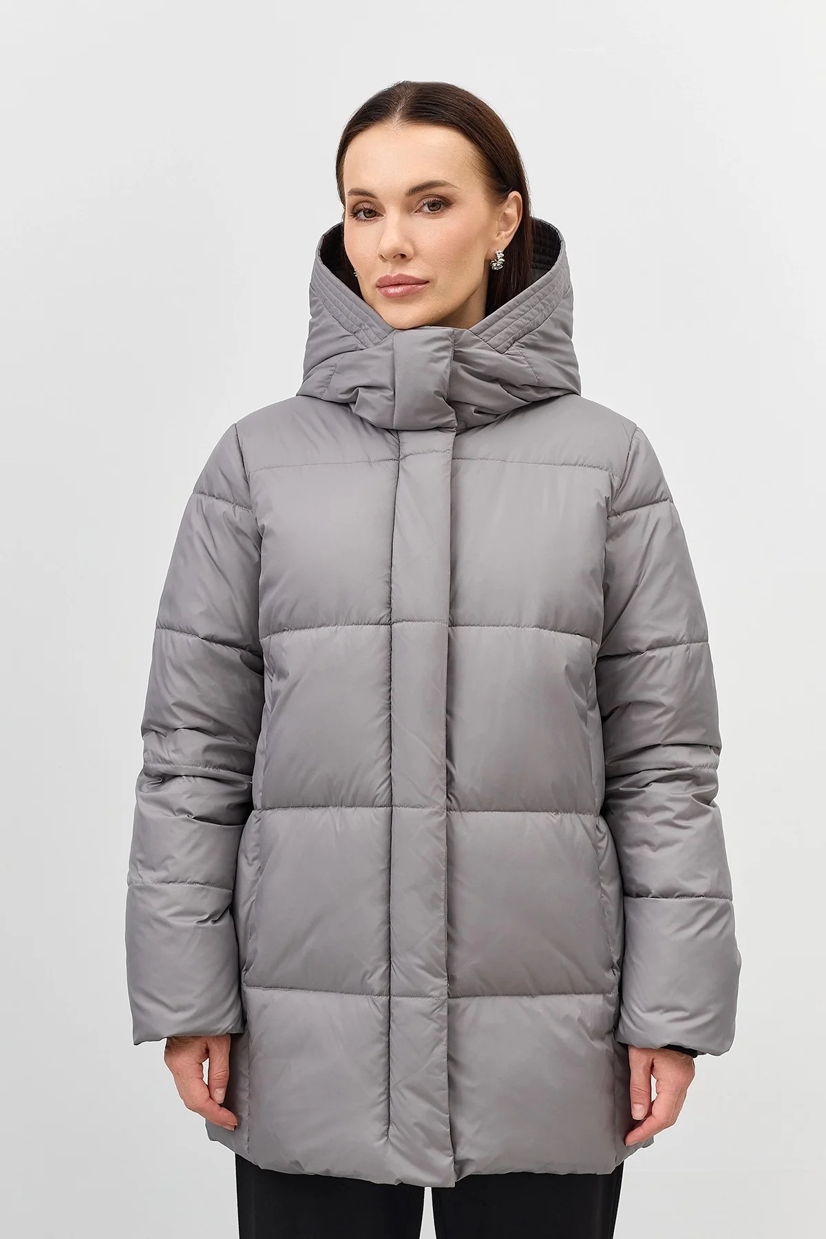 Удлиненная куртка с трикотажными манжетами, 48