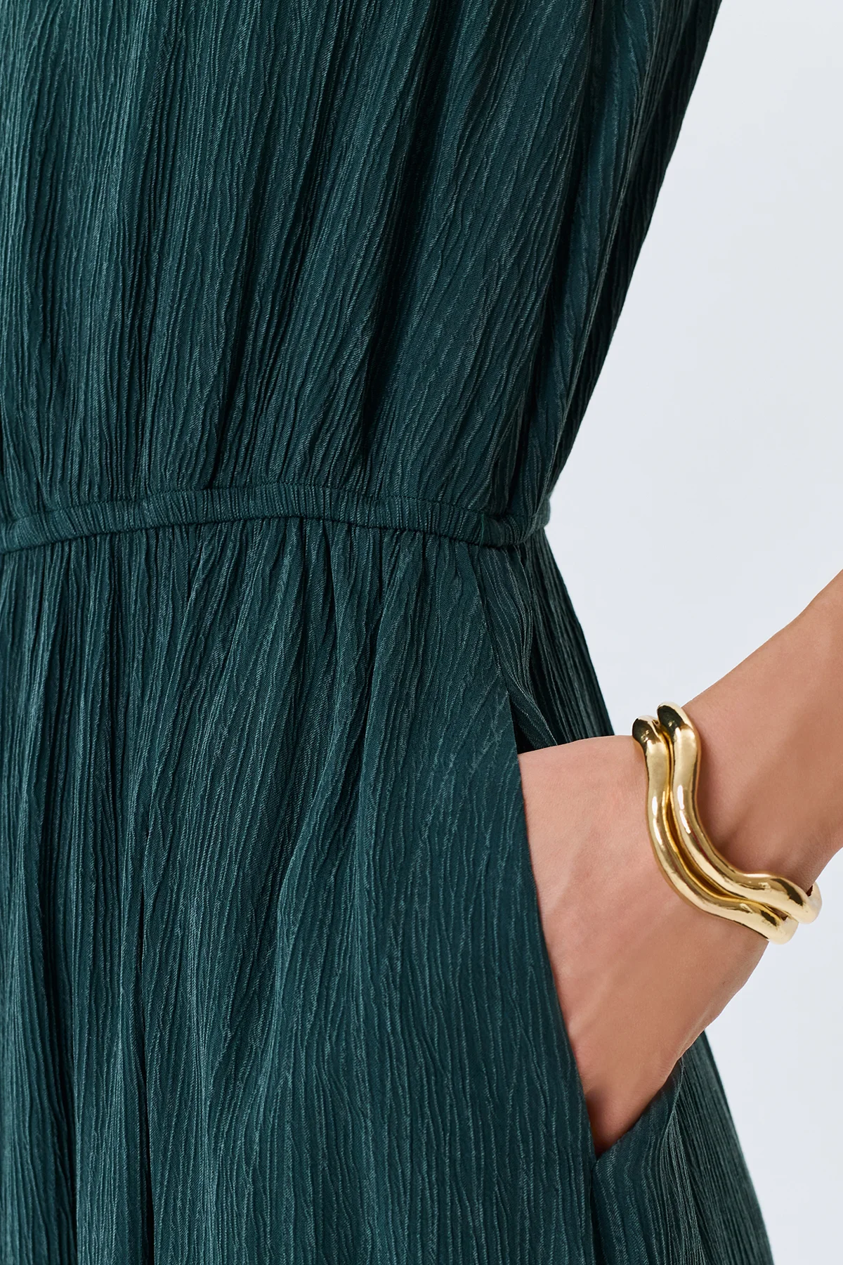 Платье из фактурного тенселя, 48