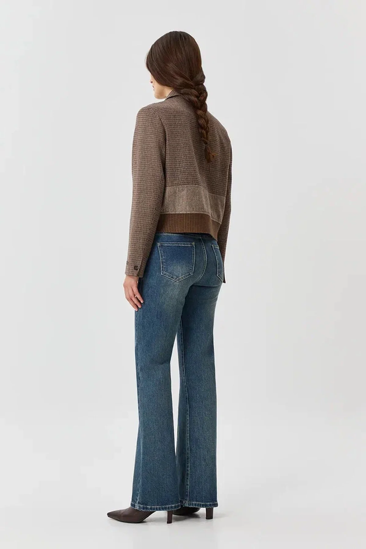 Джинсы Boot cut с застроченными стрелками, 52